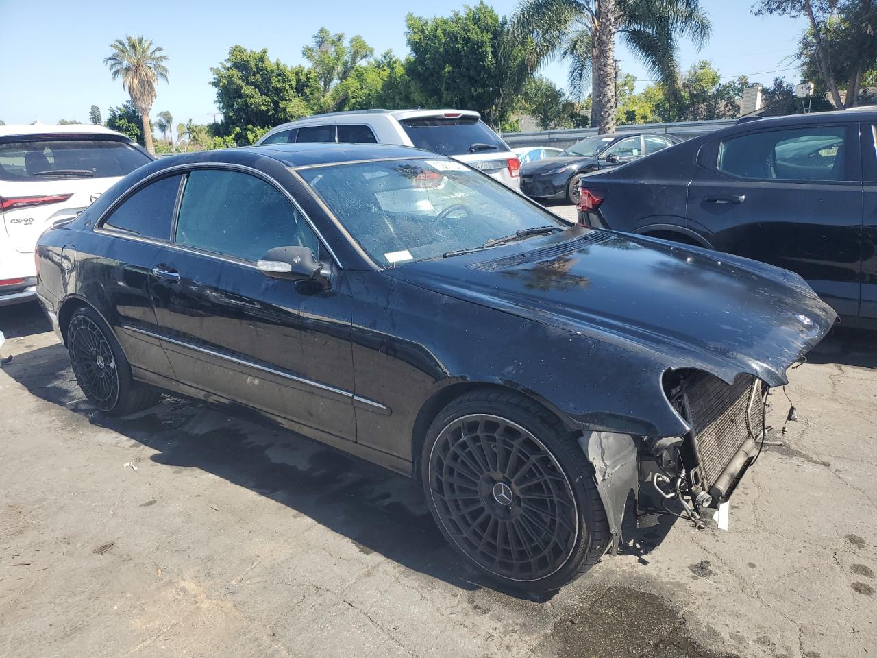2008 Mercedes-benz Clk 350 Черный vin: WDBTJ56H08F249362 Damage: Right Front Wheel, Curb Rash, > 12 Inches