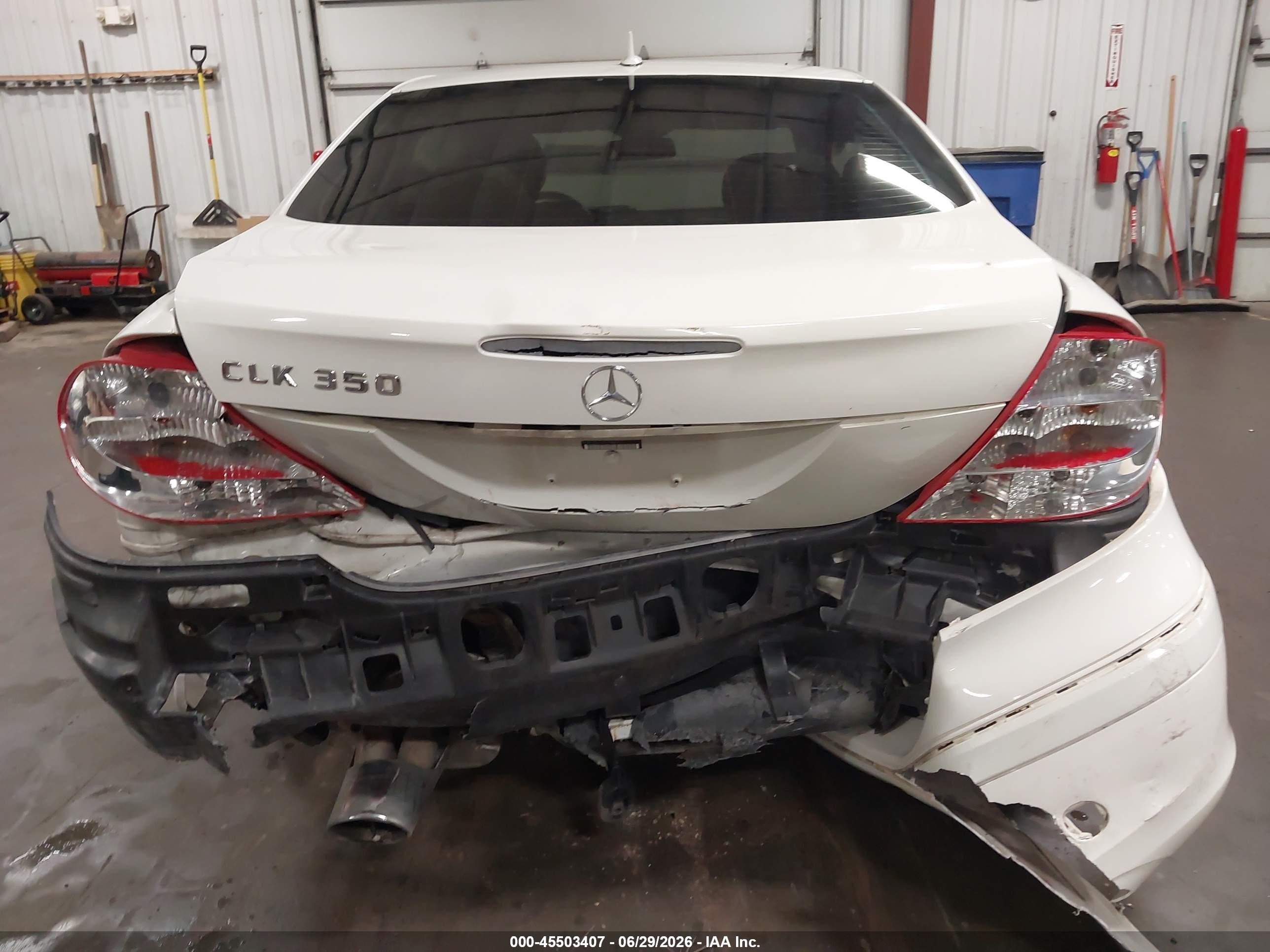 2007 Mercedes-benz Clk 350   White vin: WDBTJ56H17F208916