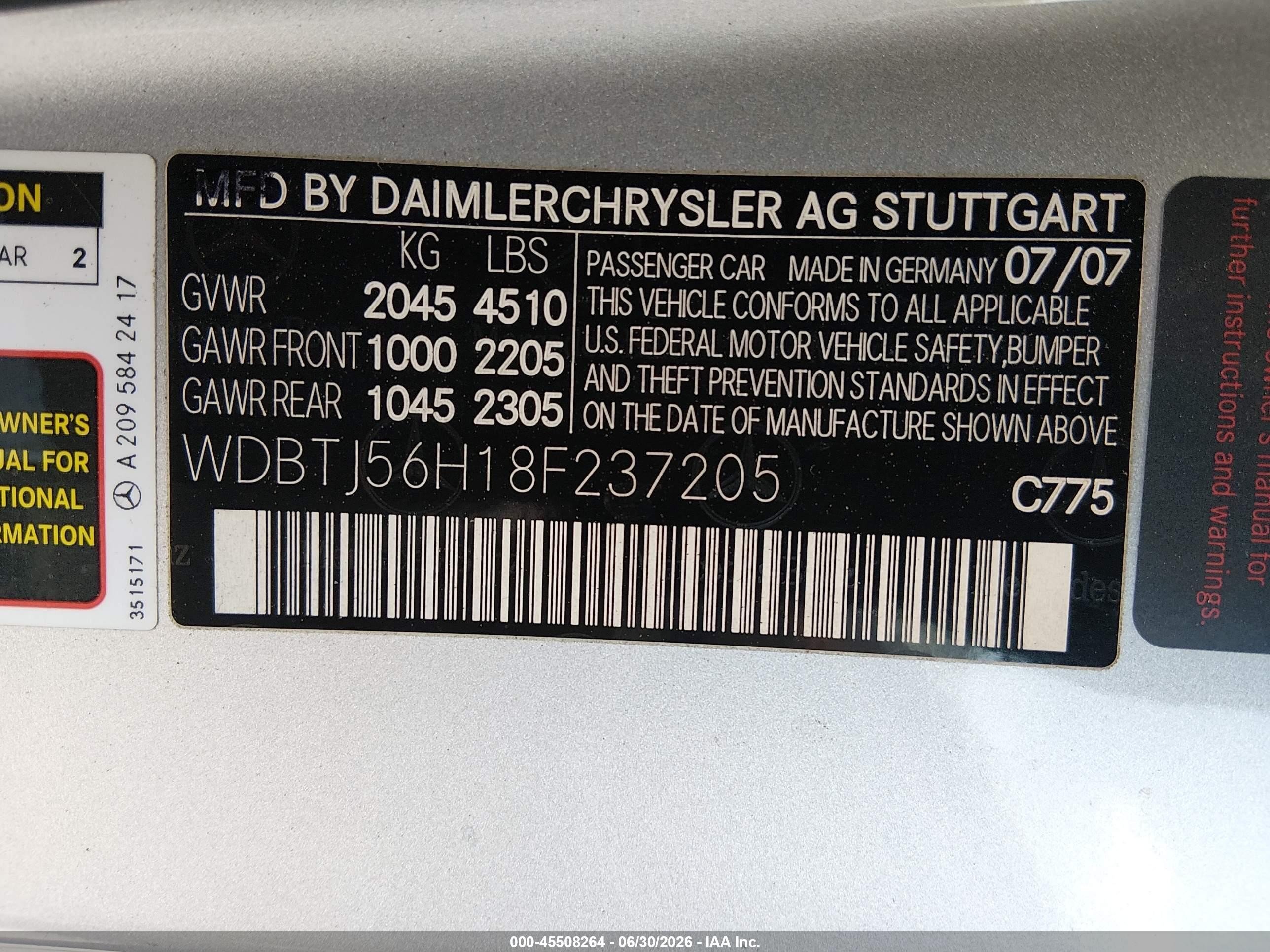 2008 Mercedes-benz Clk 350   Silver vin: WDBTJ56H18F237205