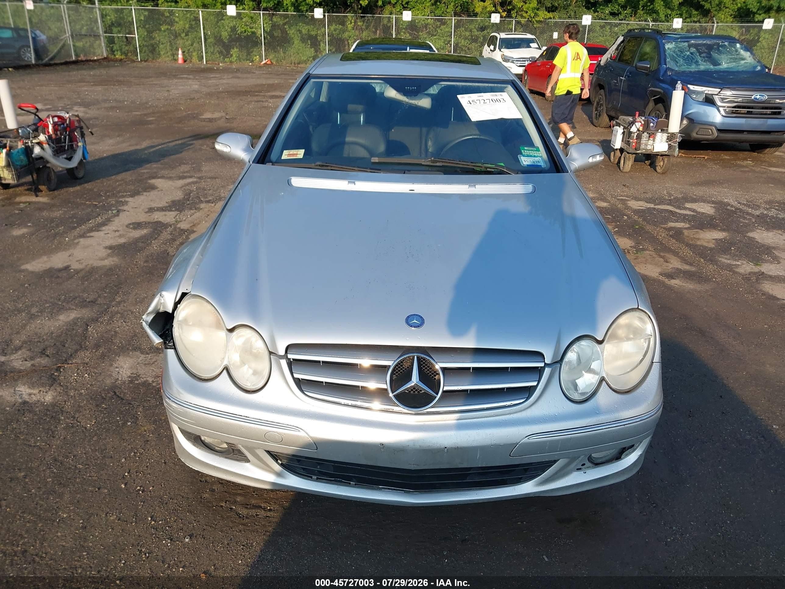 2009 Mercedes-benz Clk 350   Silver vin: WDBTJ56H19F262803