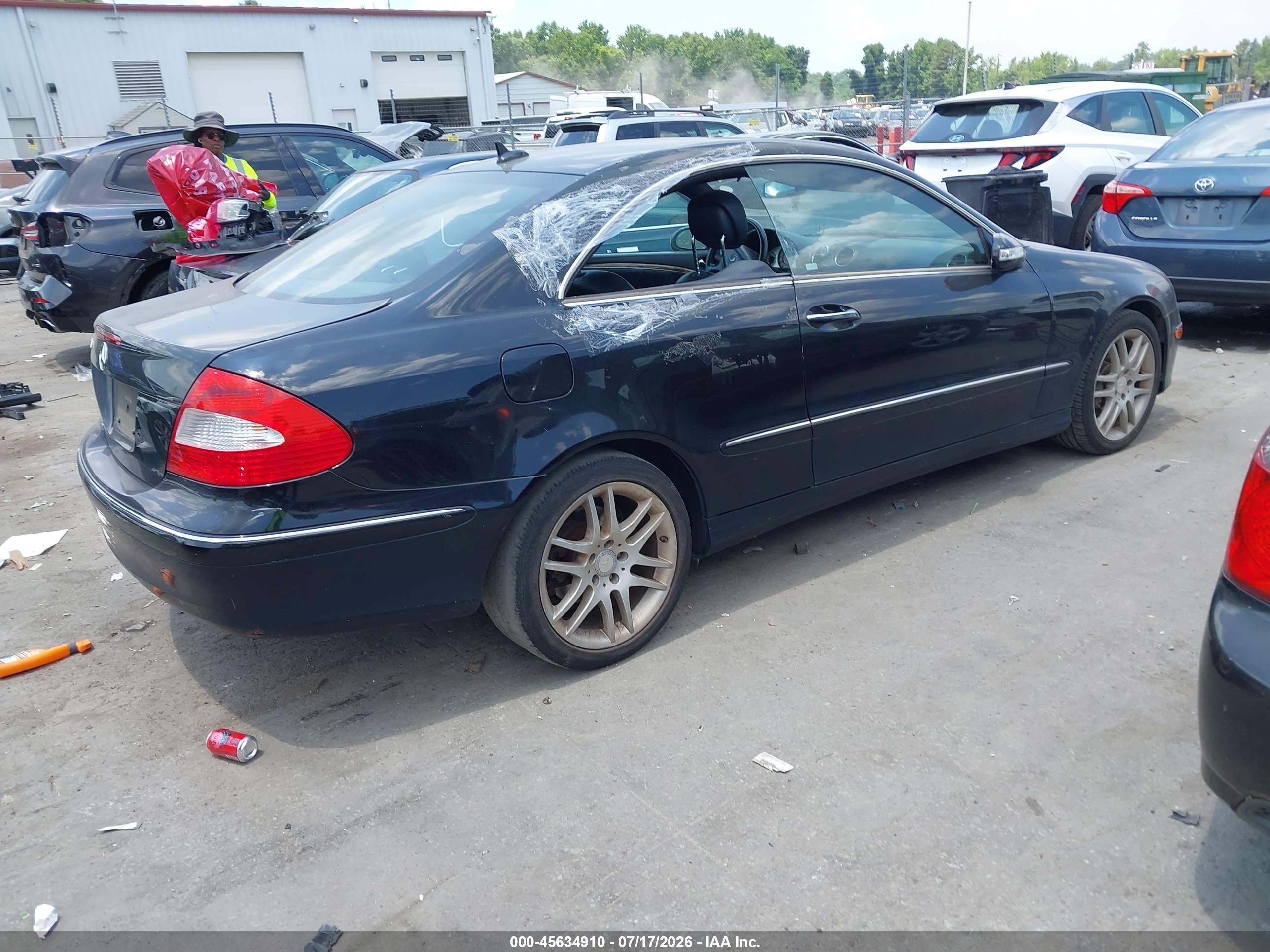 2008 Mercedes-benz Clk 350   Black vin: WDBTJ56H58F244772