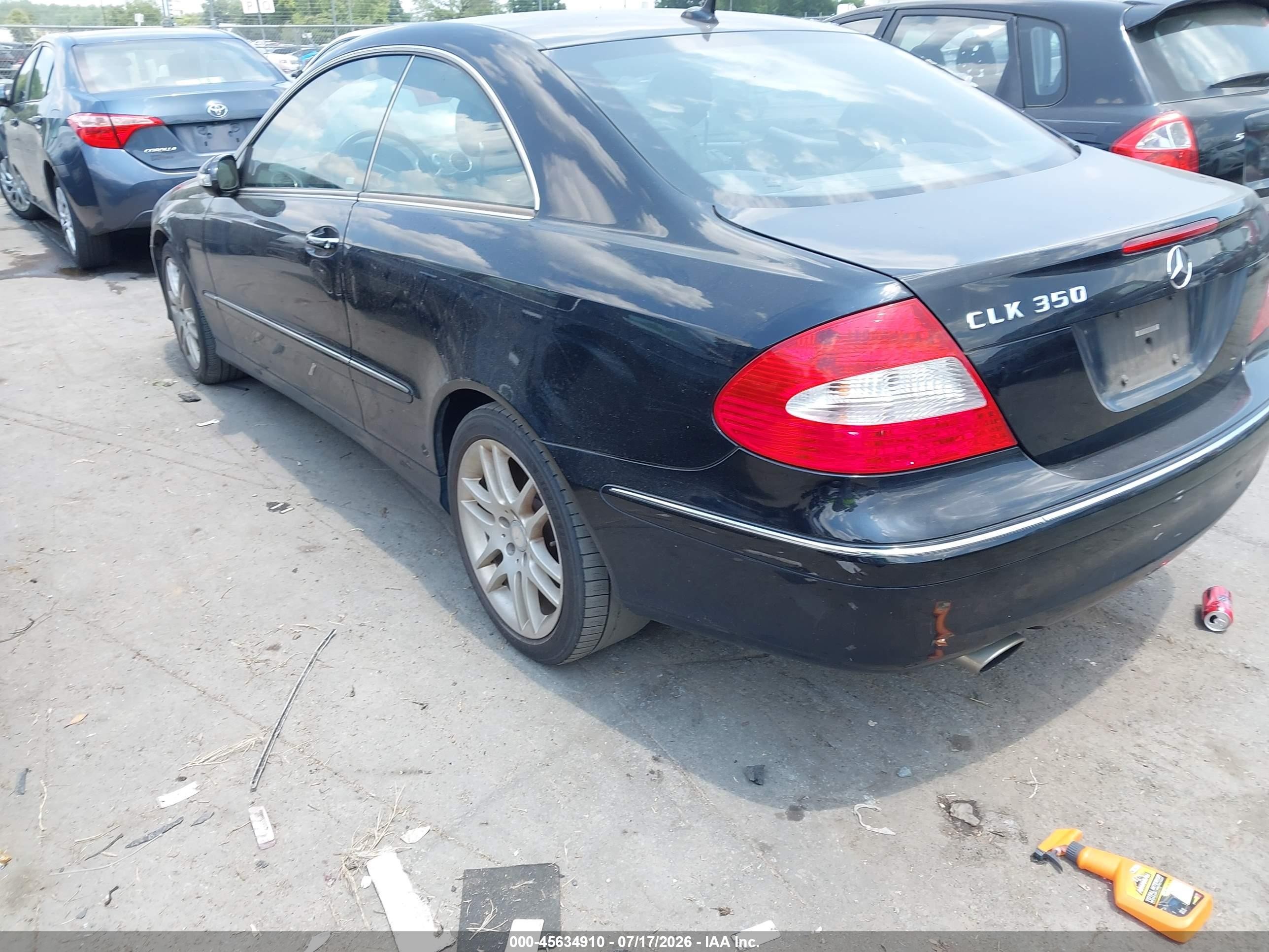2008 Mercedes-benz Clk 350   Black vin: WDBTJ56H58F244772