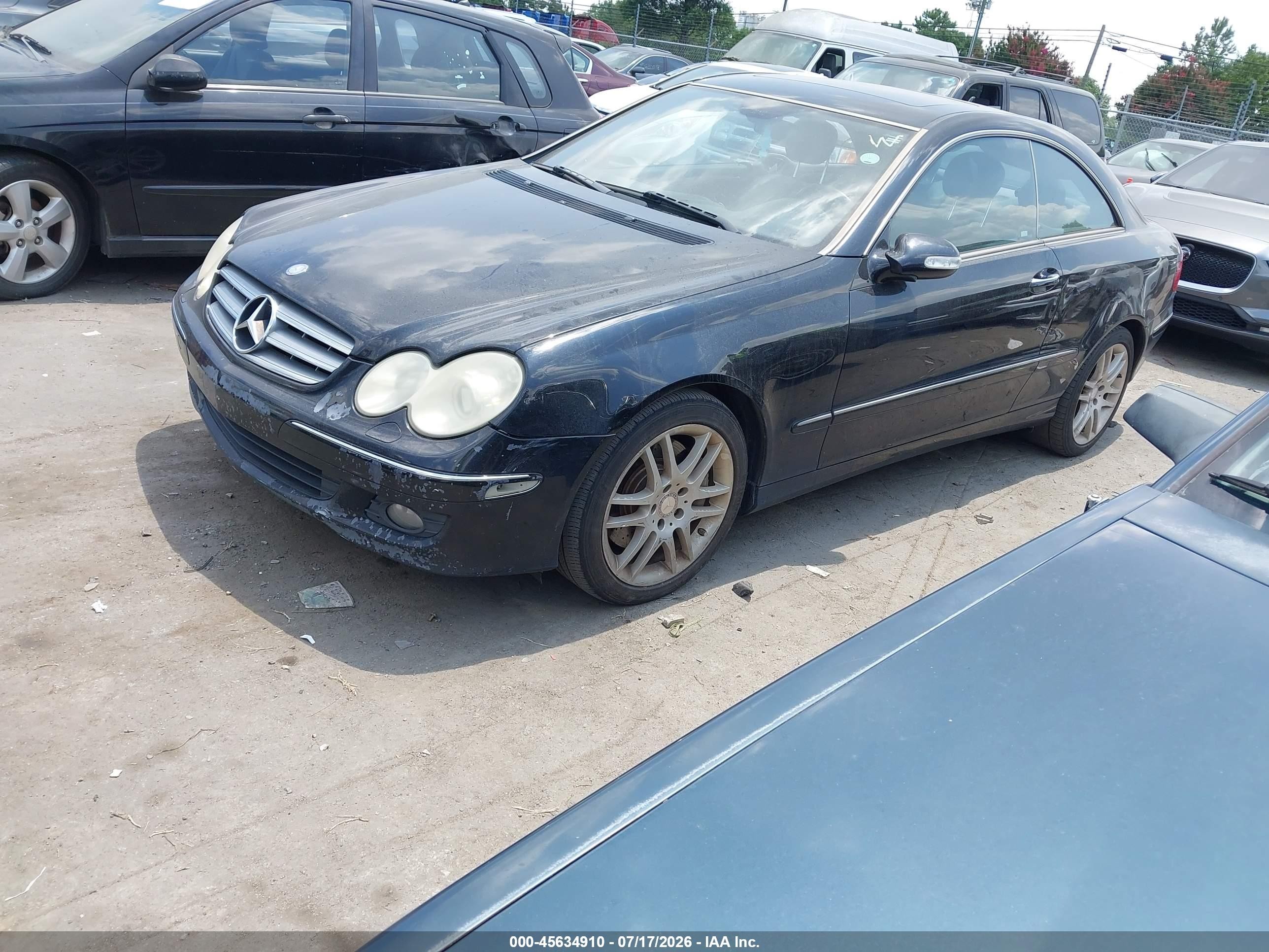 2008 Mercedes-benz Clk 350   Black vin: WDBTJ56H58F244772