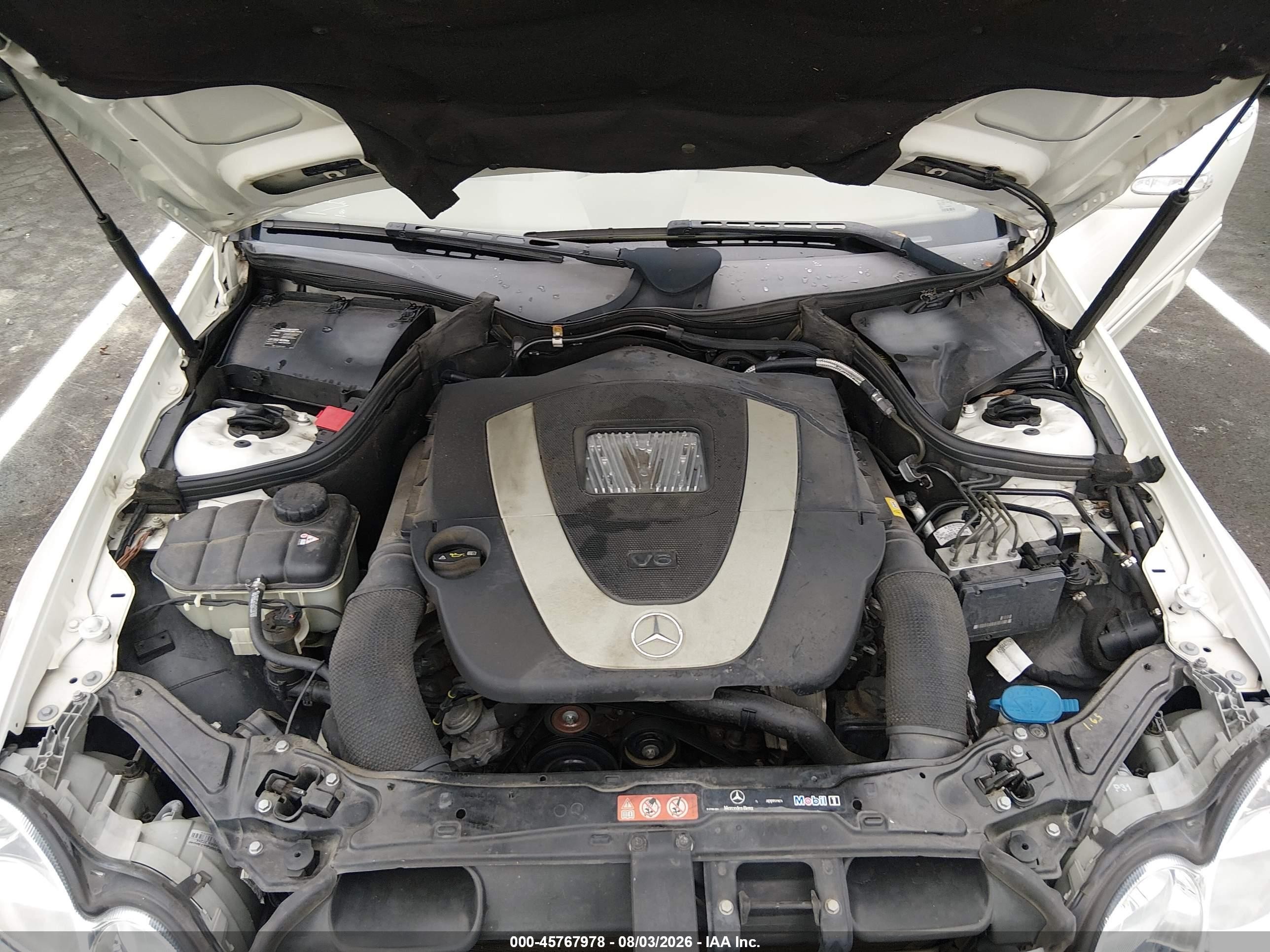 2009 Mercedes-benz Clk 350   Белый vin: WDBTJ56H59F268877