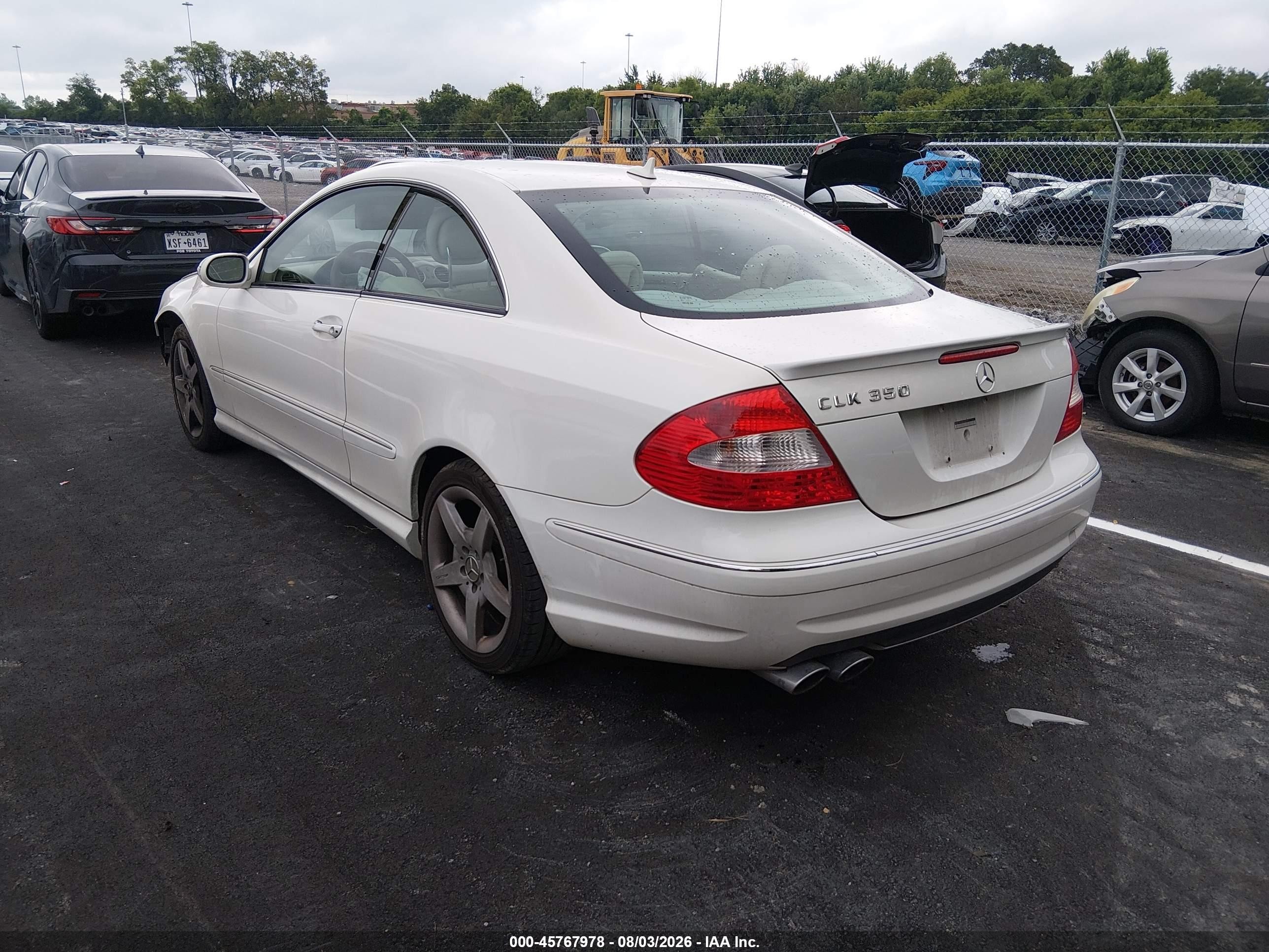 2009 Mercedes-benz Clk 350   Белый vin: WDBTJ56H59F268877