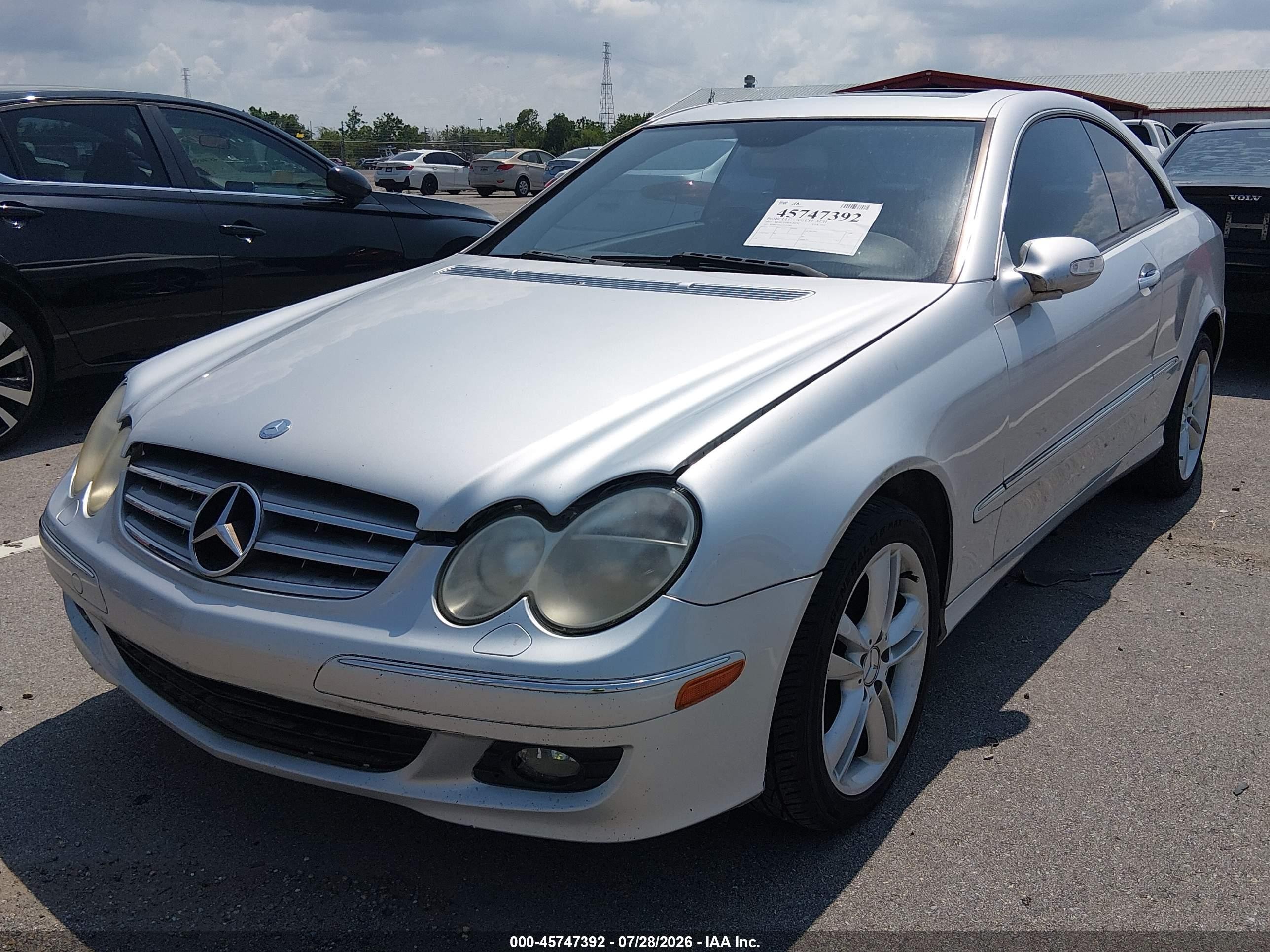 2007 Mercedes-benz Clk 350   Серебряный vin: WDBTJ56H67F207468
