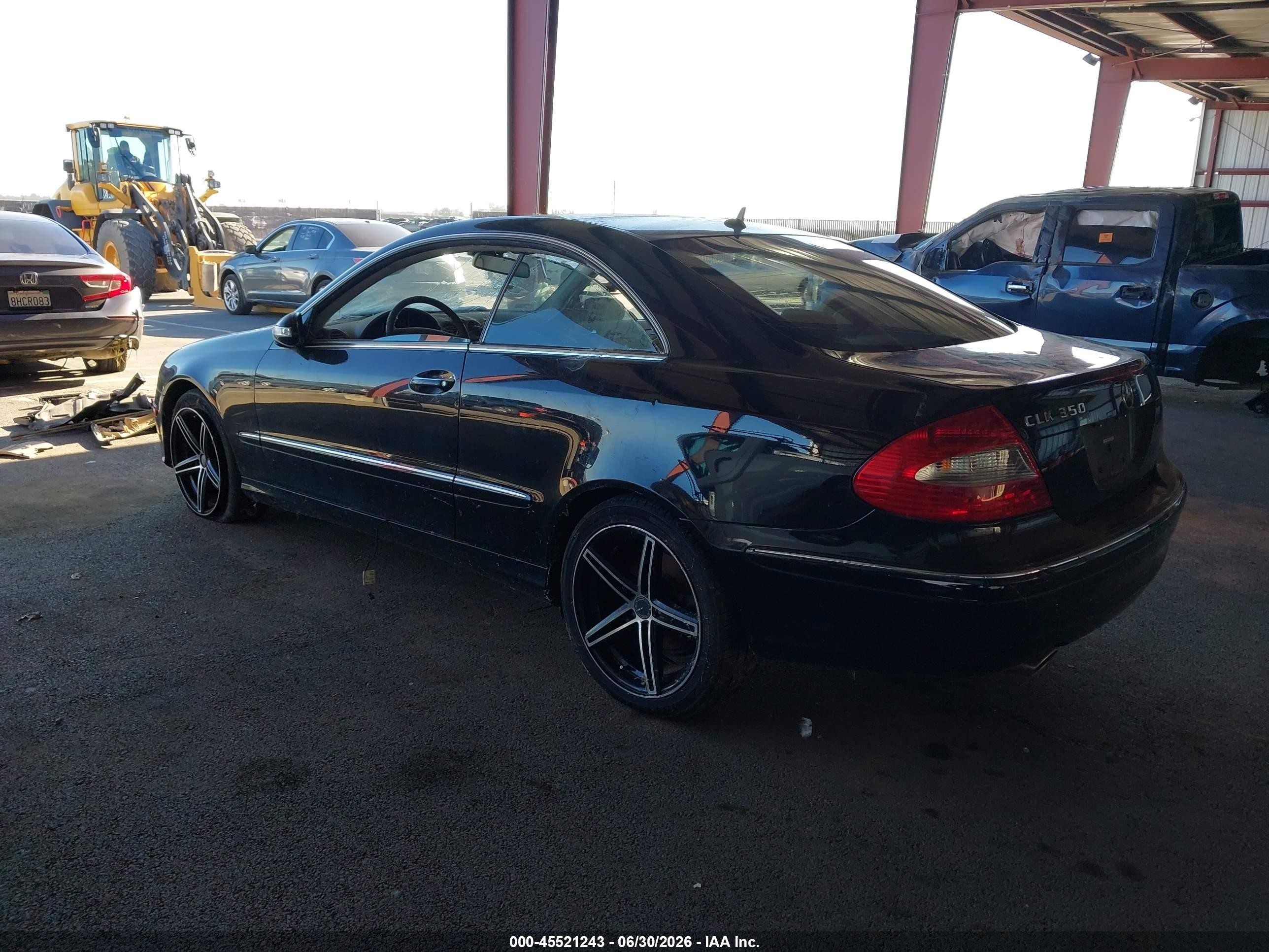2008 Mercedes-benz Clk 350 Black vin: WDBTJ56H68F249835