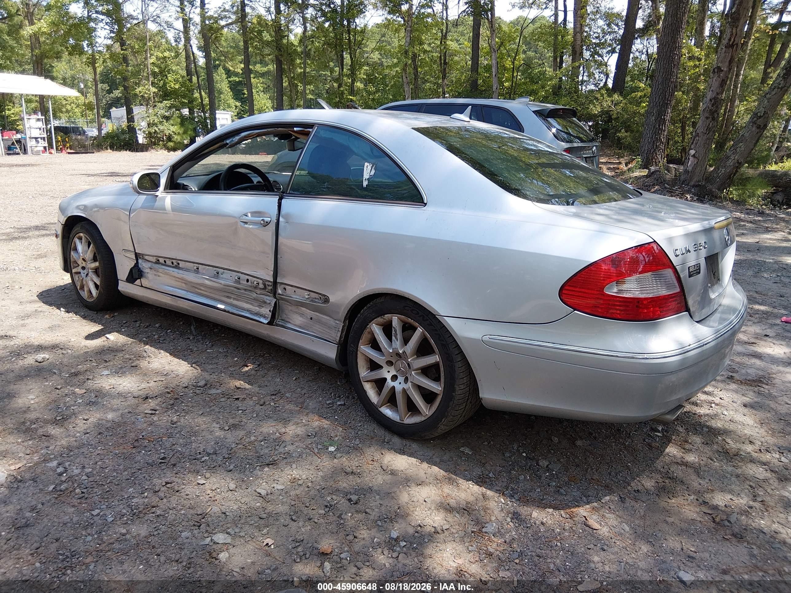 2007 Mercedes-benz Clk 350   Silver vin: WDBTJ56H77F227633