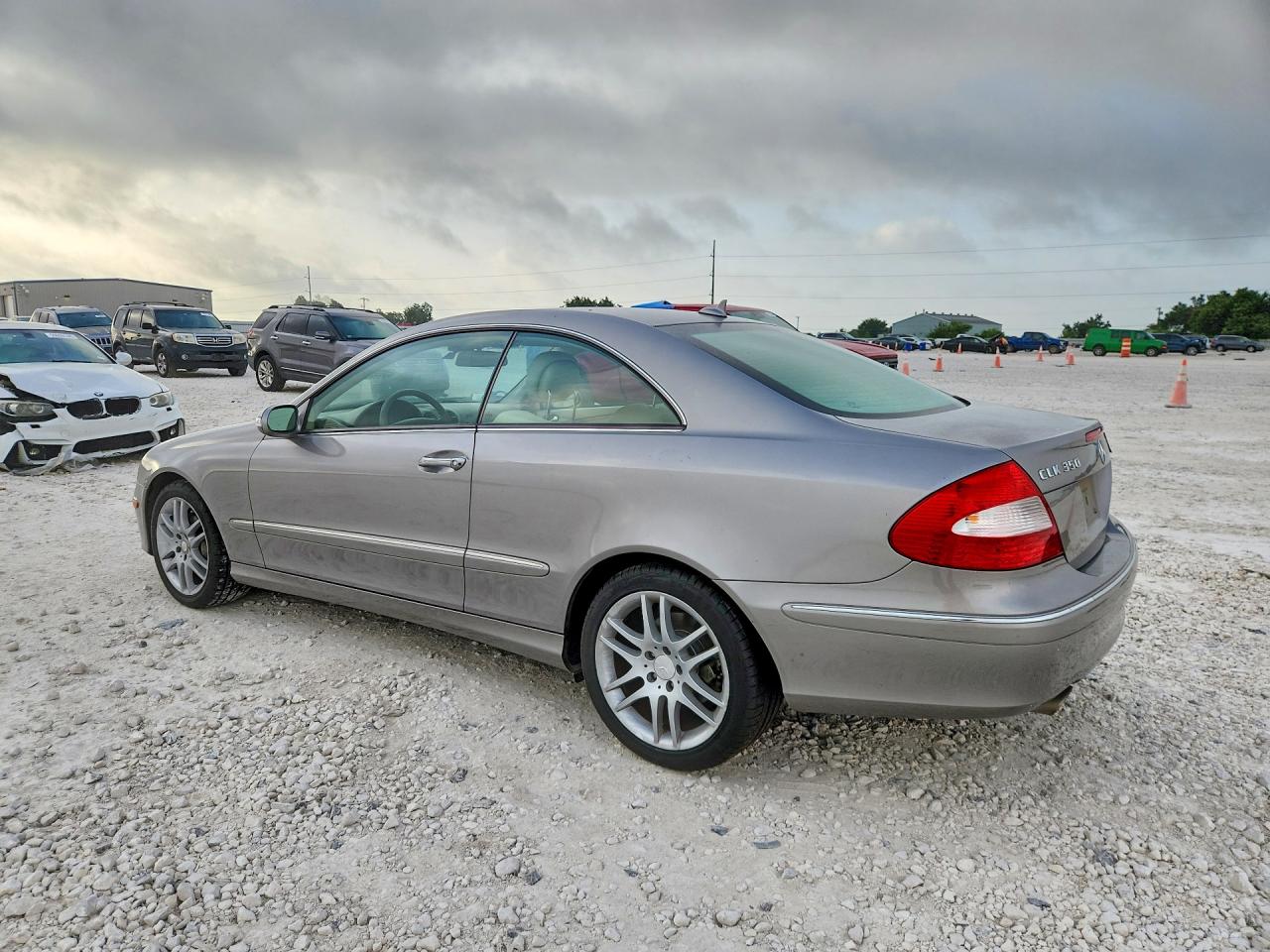 2008 Mercedes-benz Clk 350 Gray vin: WDBTJ56H88F254034