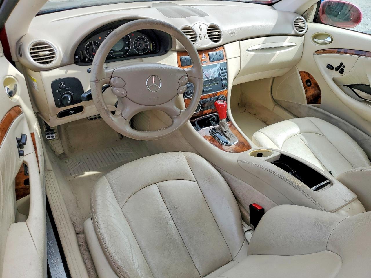 2007 Mercedes-benz Clk 350 Red vin: WDBTJ56H97F228508