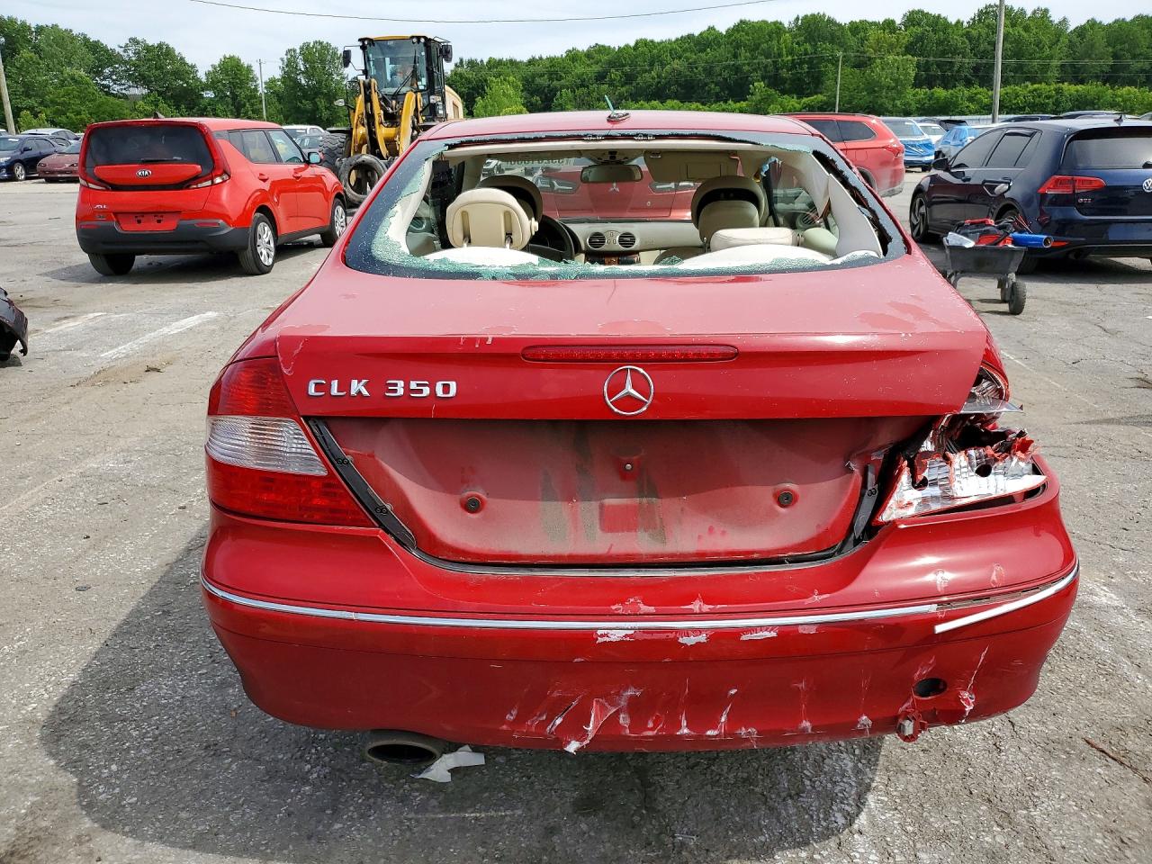 2007 Mercedes-benz Clk 350 Red vin: WDBTJ56H97F228508