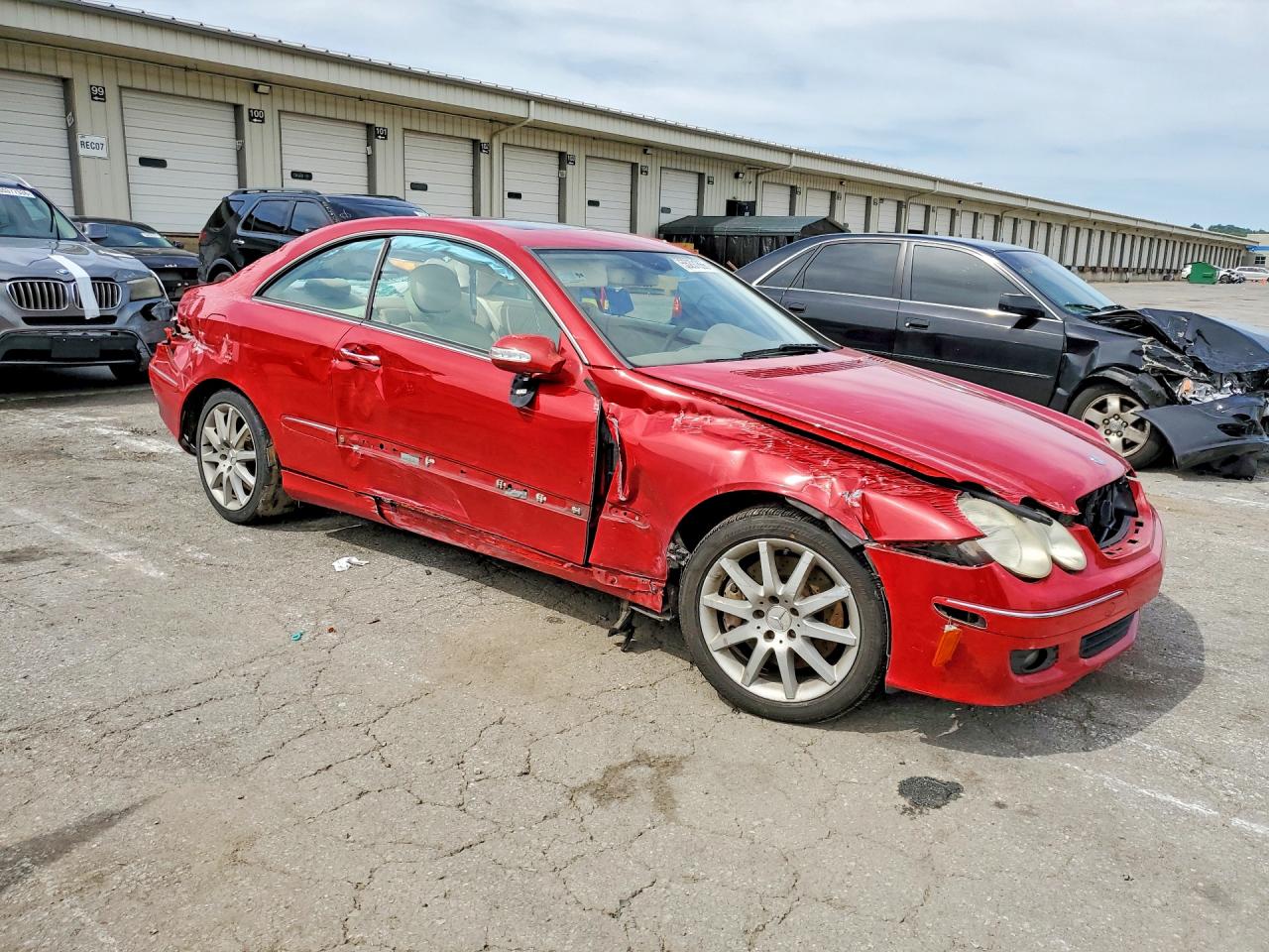 2007 Mercedes-benz Clk 350 Red vin: WDBTJ56H97F228508