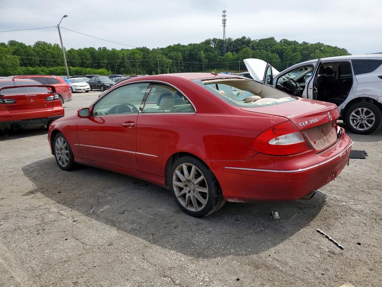 2007 Mercedes-benz Clk 350 Red vin: WDBTJ56H97F228508