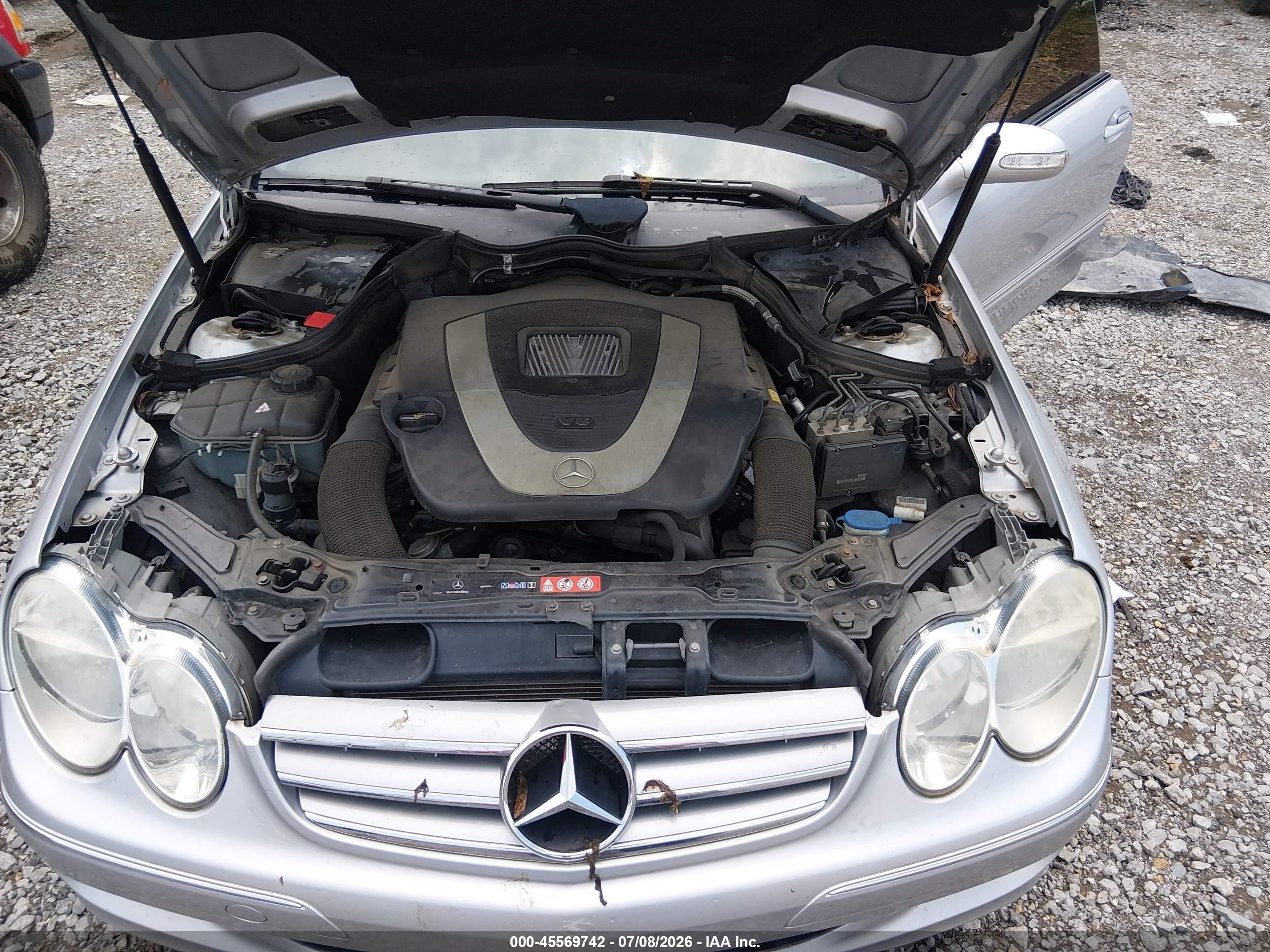 2007 Mercedes-benz Clk 350 Черный vin: WDBTJ56H97F229948