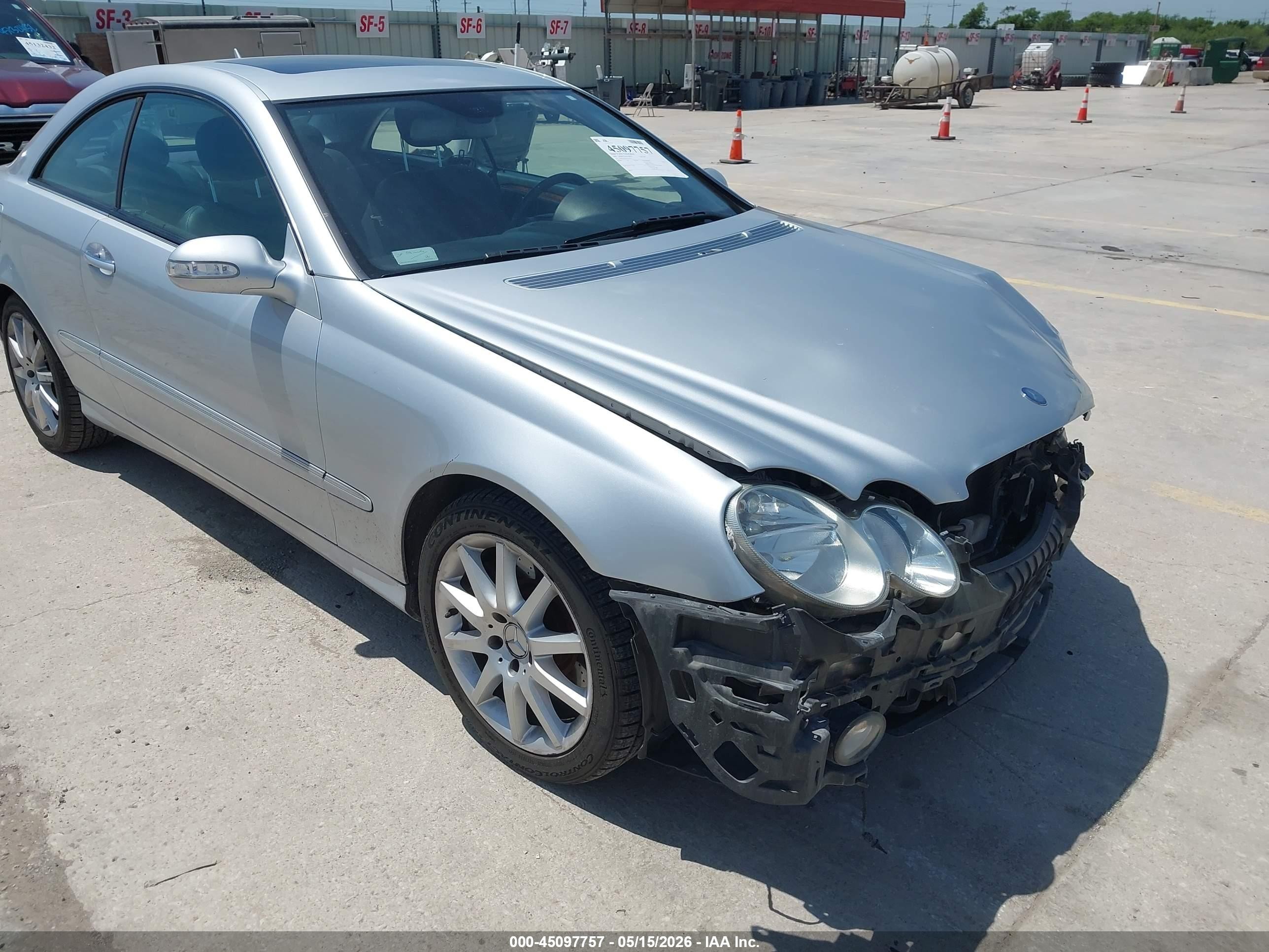2007 Mercedes-benz Clk 350   Silver vin: WDBTJ56HX7F219767