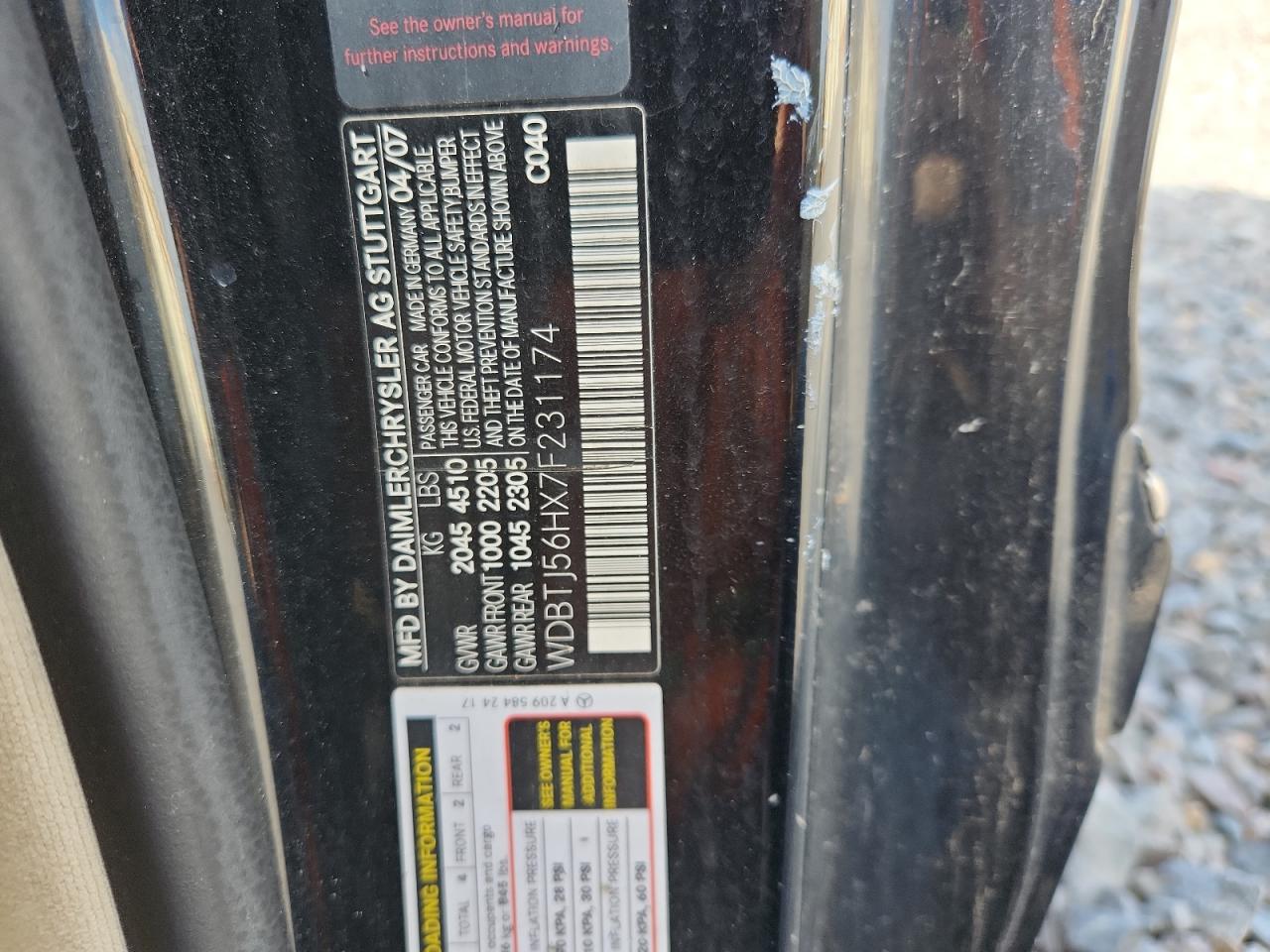 2007 Mercedes-benz Clk 350 Black vin: WDBTJ56HX7F231174