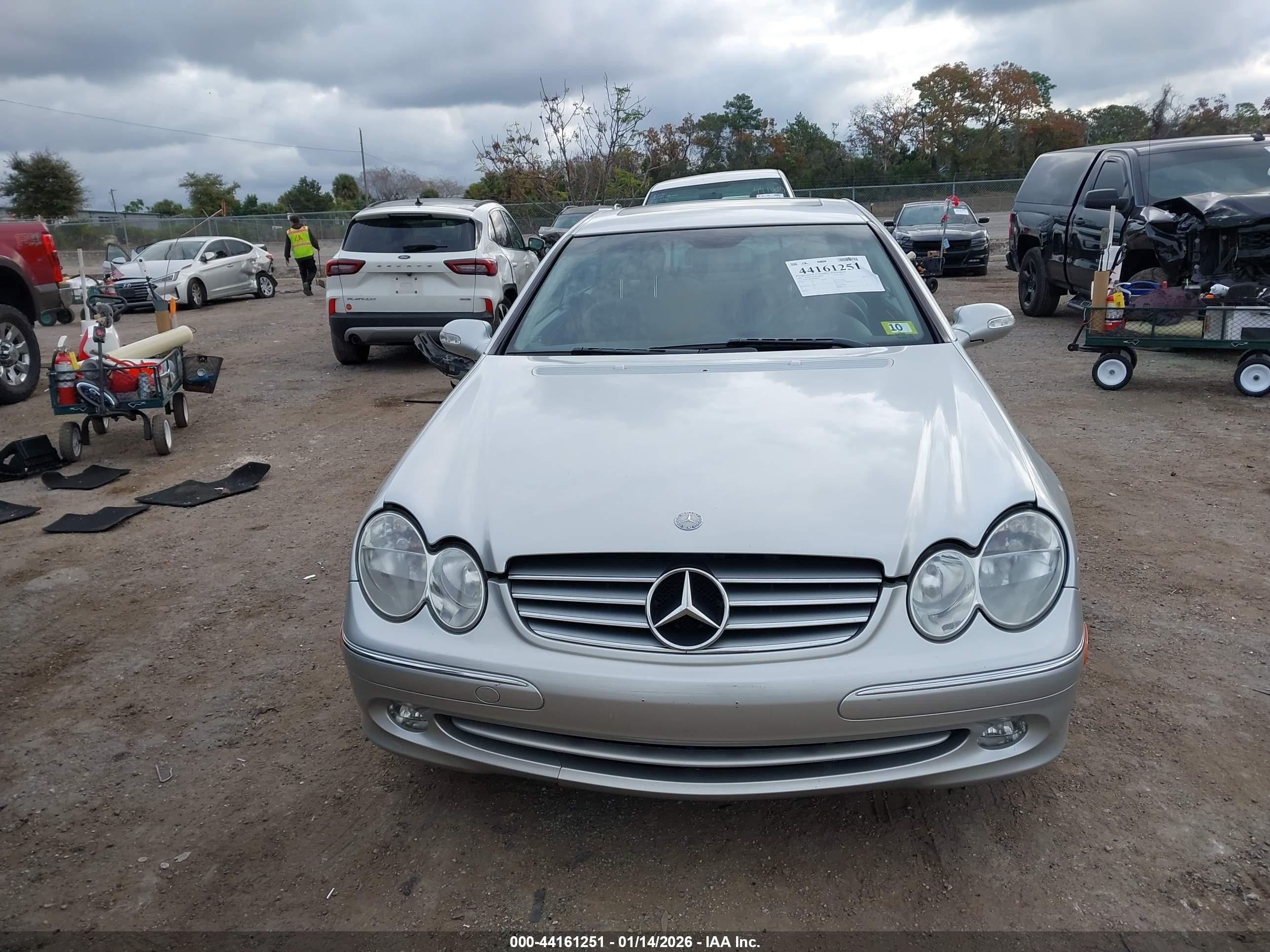 2004 Mercedes-benz Clk 320   Silver vin: WDBTJ65J04F098737