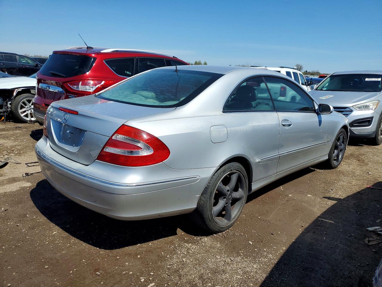 2005 Mercedes-benz Clk 320c Silver vin: WDBTJ65J05F164768