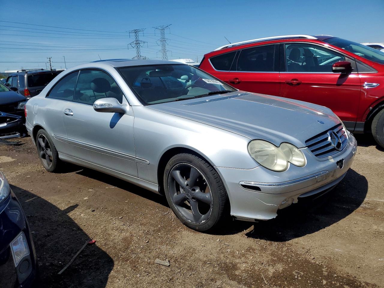 2005 Mercedes-benz Clk 320c Silver vin: WDBTJ65J05F164768