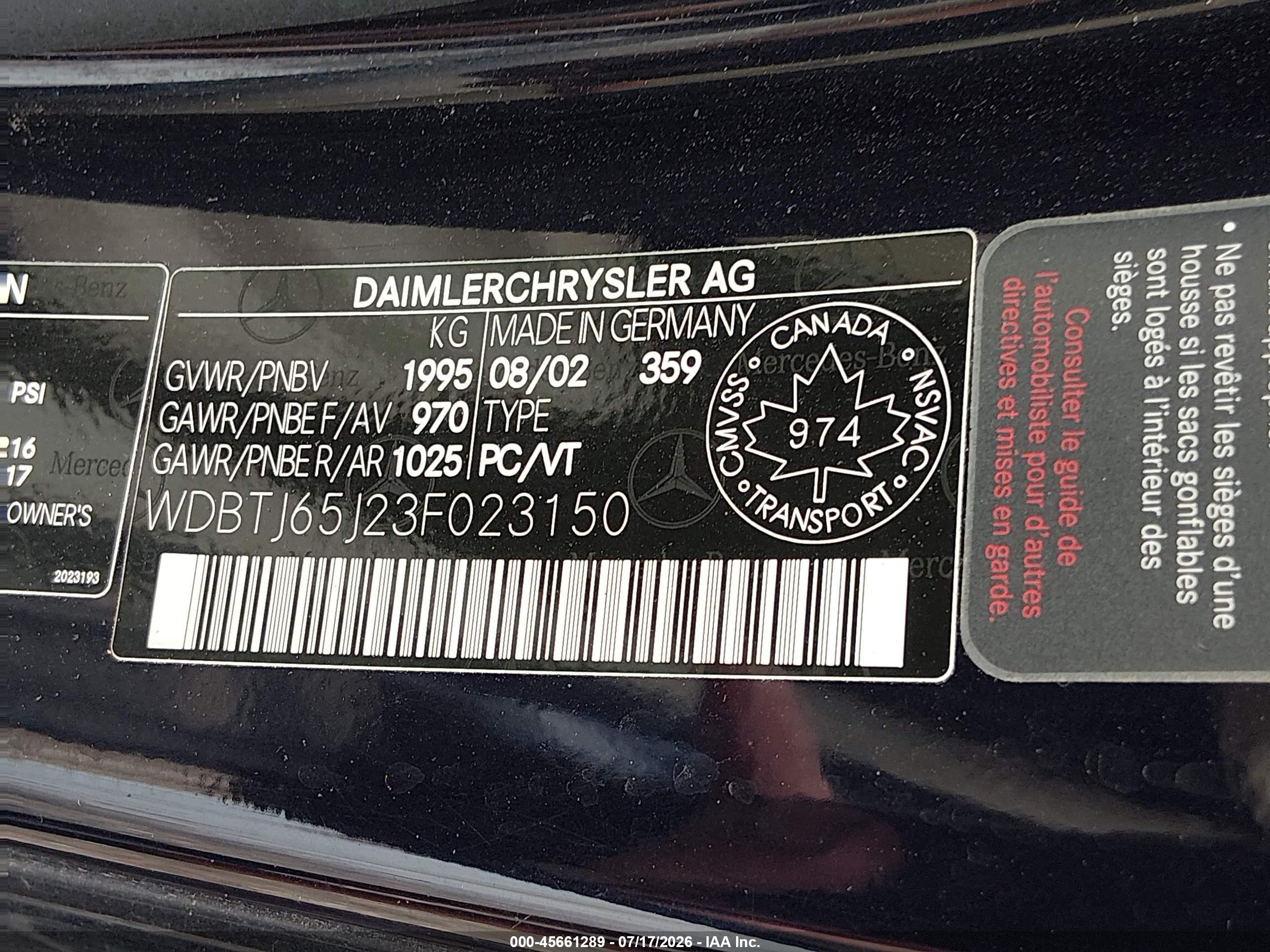 2003 Mercedes-benz Clk 320   Dark Blue vin: WDBTJ65J23F023150
