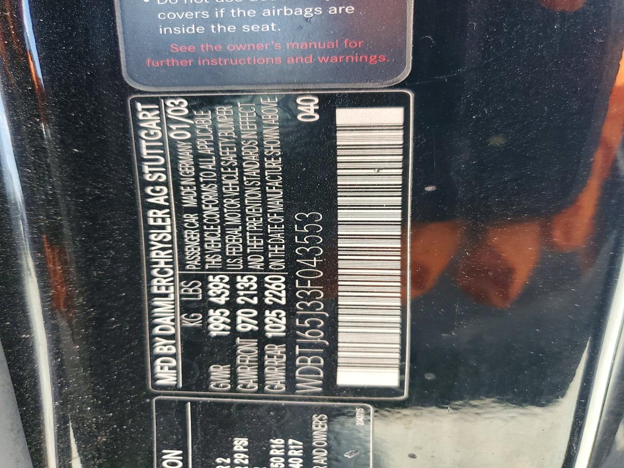 2003 Mercedes-benz Clk 320c Black vin: WDBTJ65J33F043553