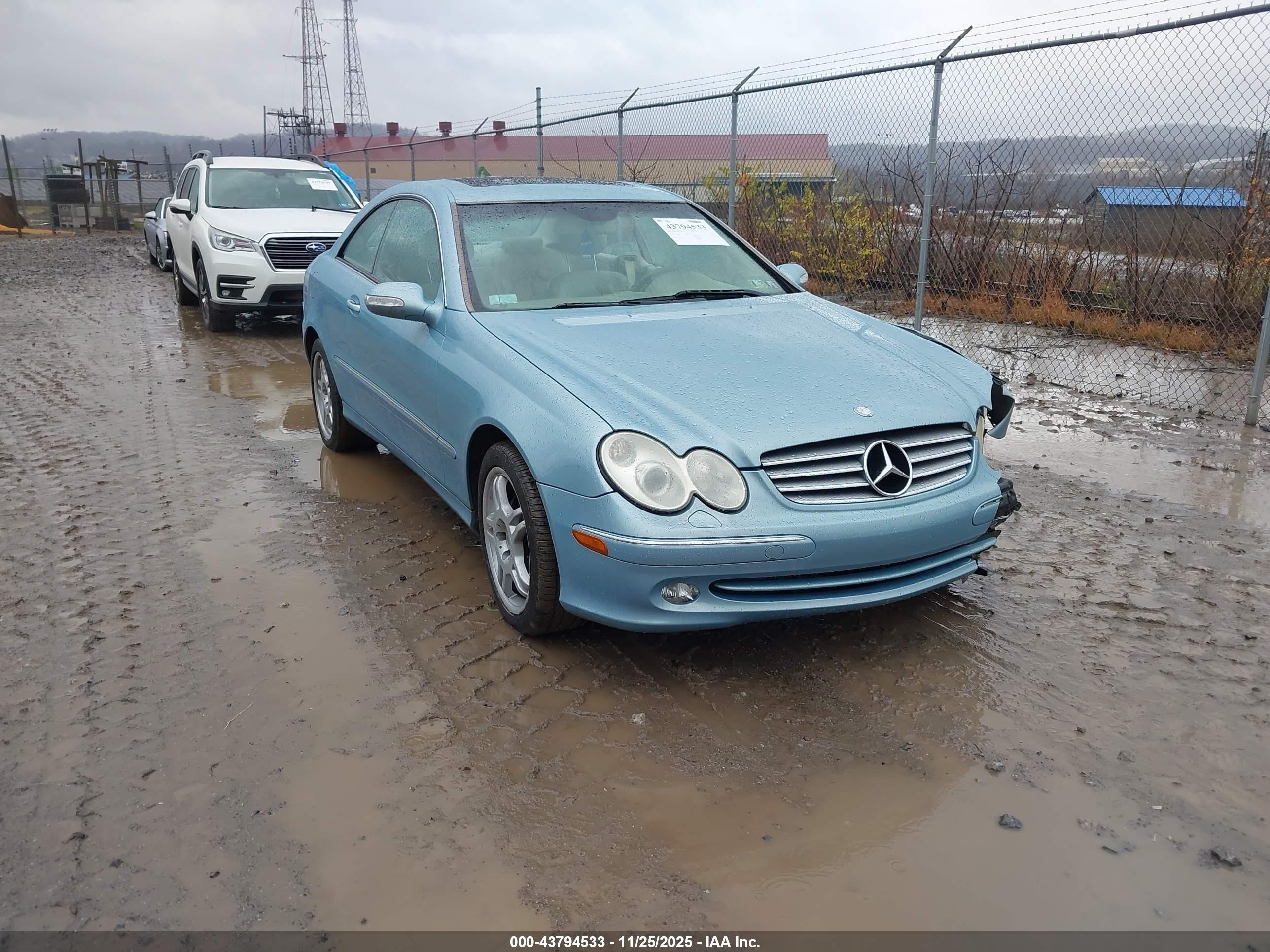 2004 Mercedes-benz Clk 320   Blue vin: WDBTJ65J44F092133