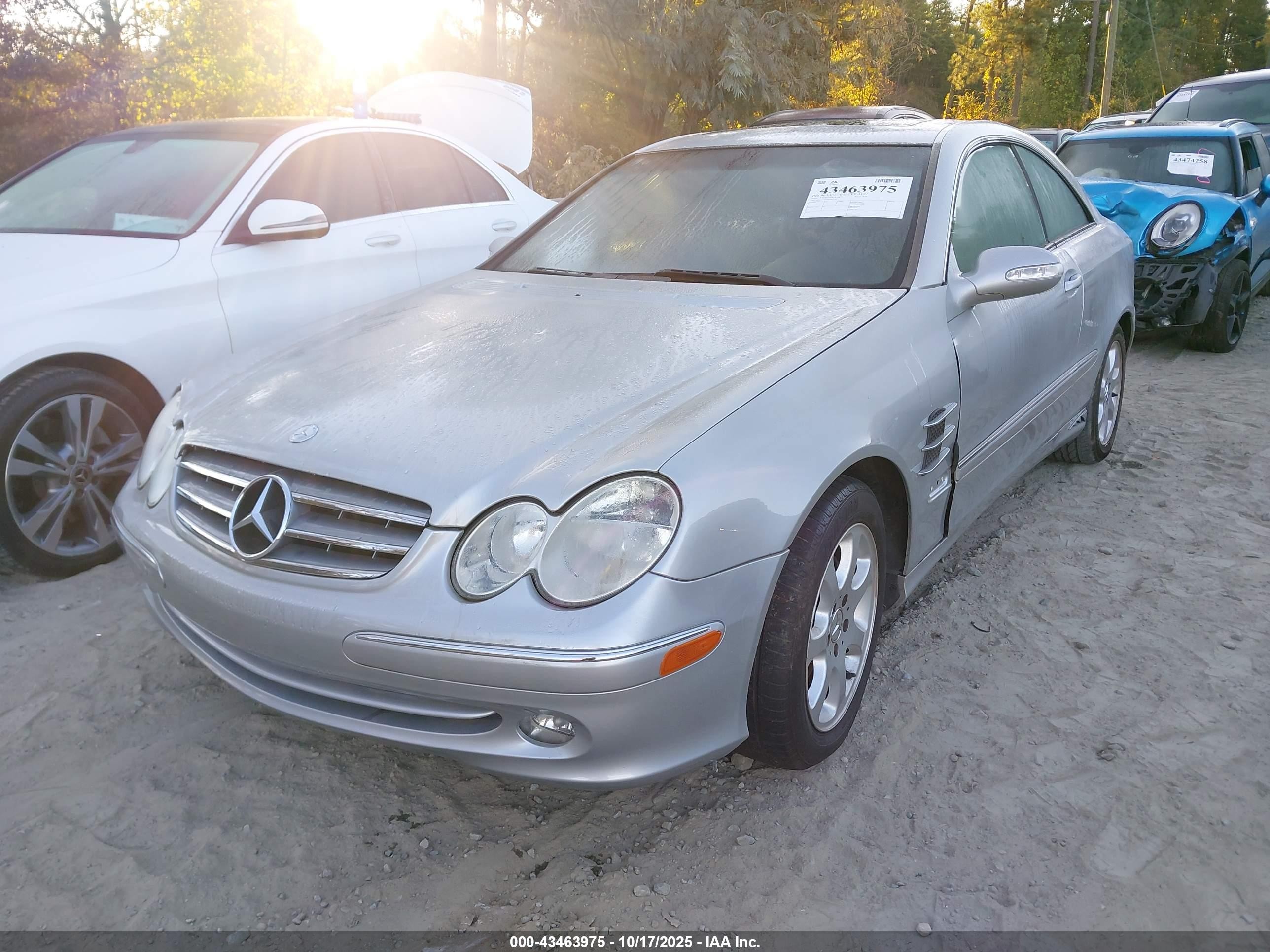 2004 Mercedes-benz Clk 320   Silver vin: WDBTJ65J44F097154