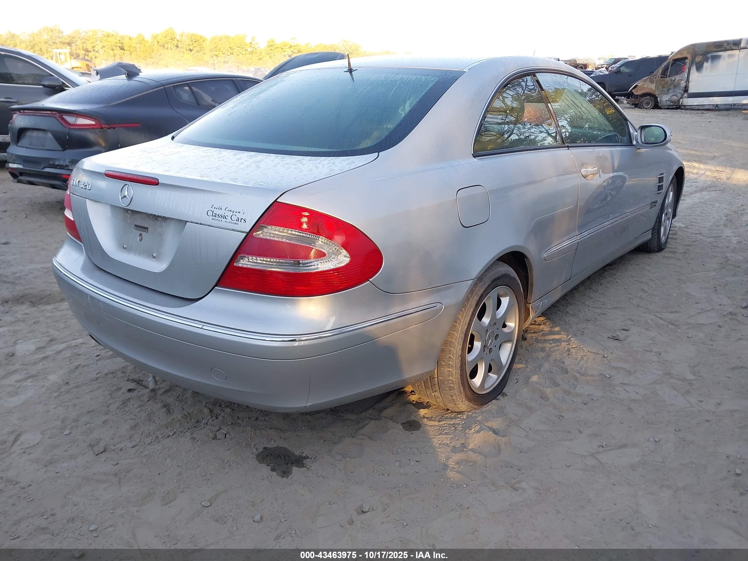 2004 Mercedes-benz Clk 320   Silver vin: WDBTJ65J44F097154
