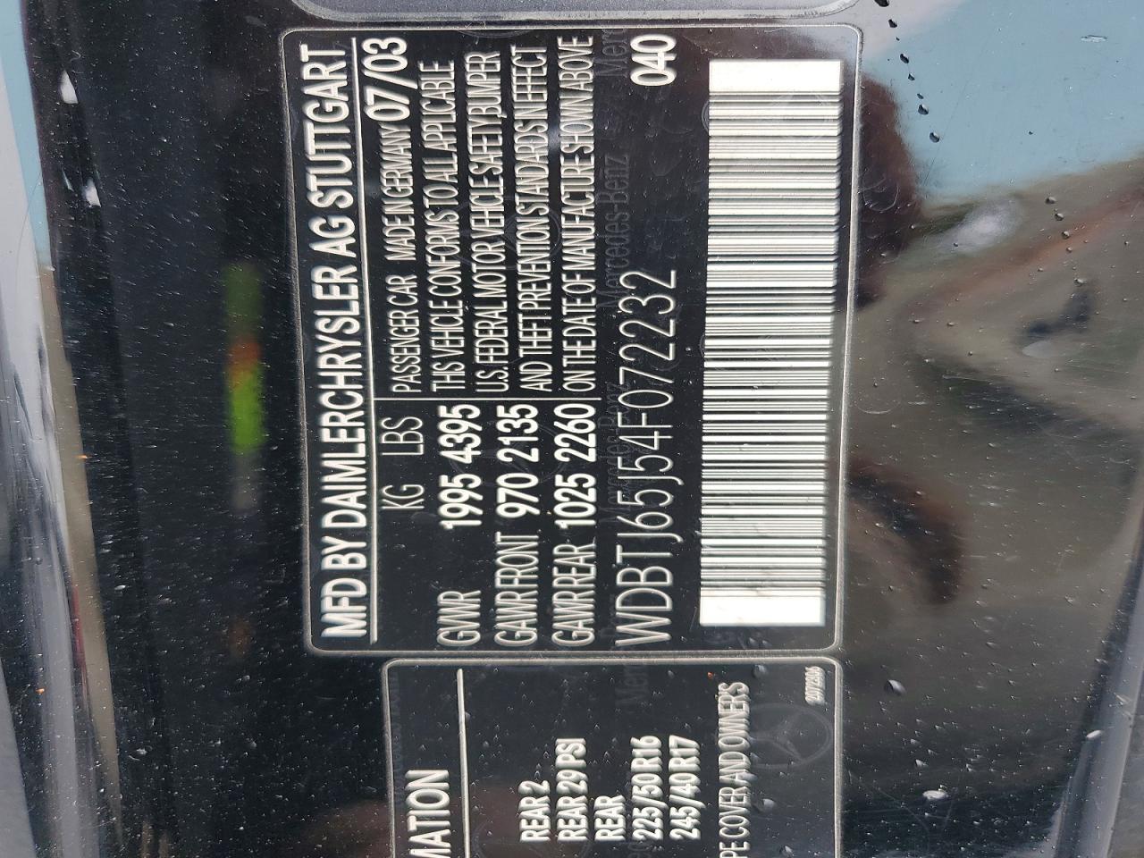 2004 Mercedes-benz Clk 320c Black vin: WDBTJ65J54F072232