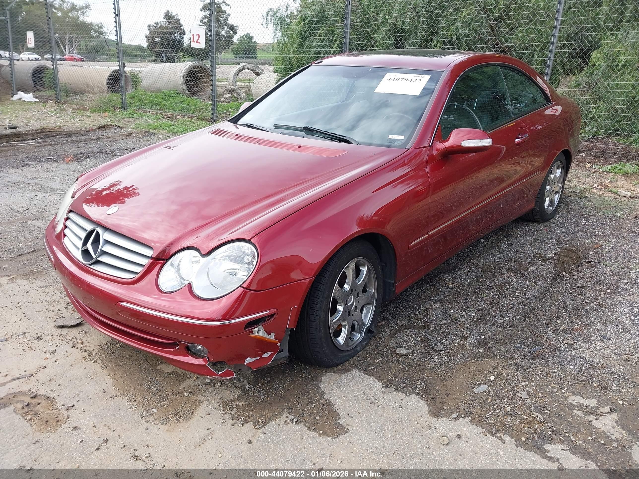 2004 Mercedes-benz Clk 320   Red vin: WDBTJ65J64F109093