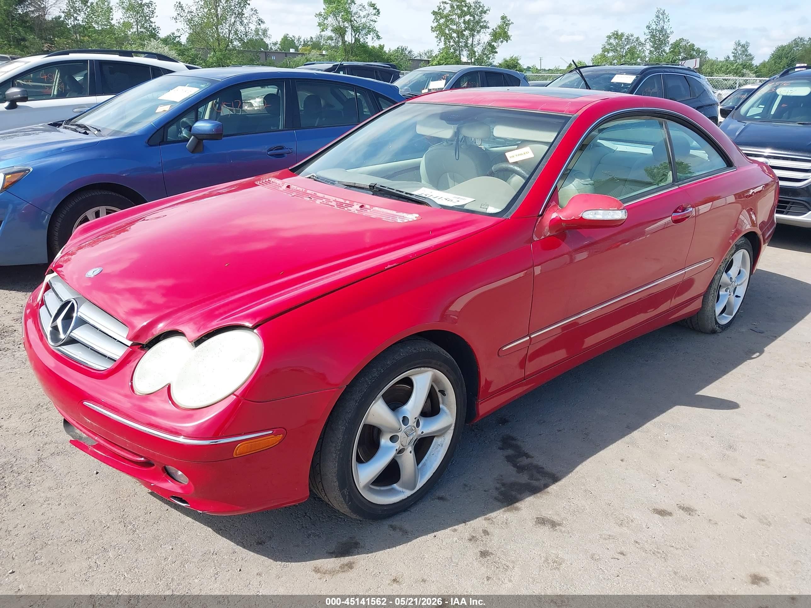 2005 Mercedes-benz Clk 320   Red vin: WDBTJ65J75F151841