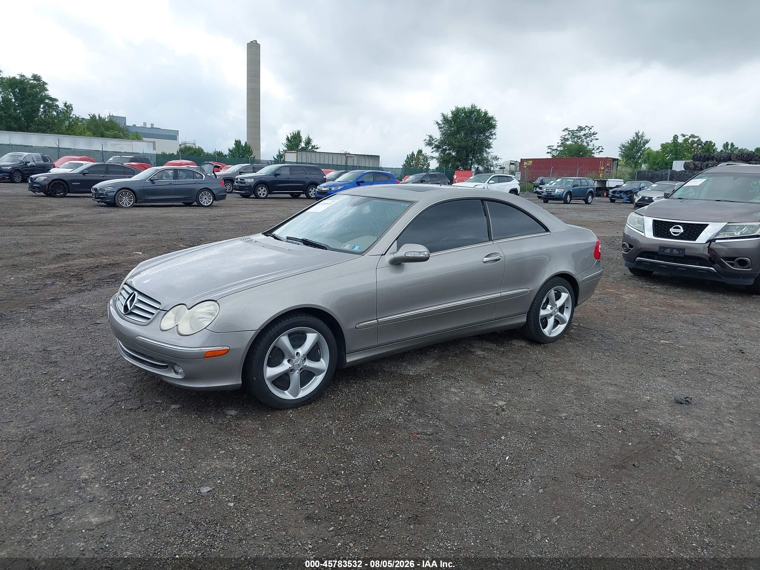 2005 Mercedes-benz Clk 320   Silver vin: WDBTJ65J85F132554