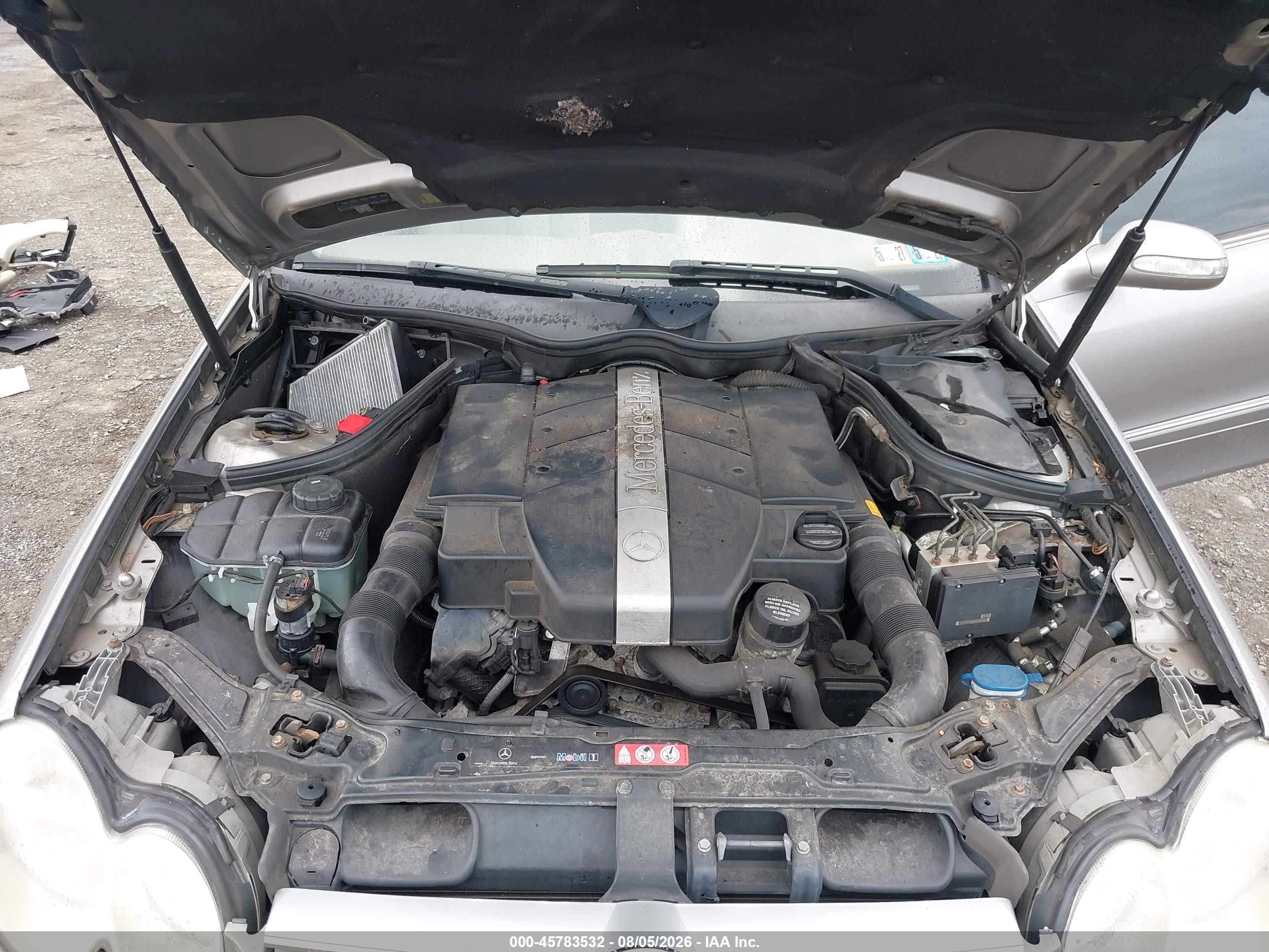 2005 Mercedes-benz Clk 320   Silver vin: WDBTJ65J85F132554