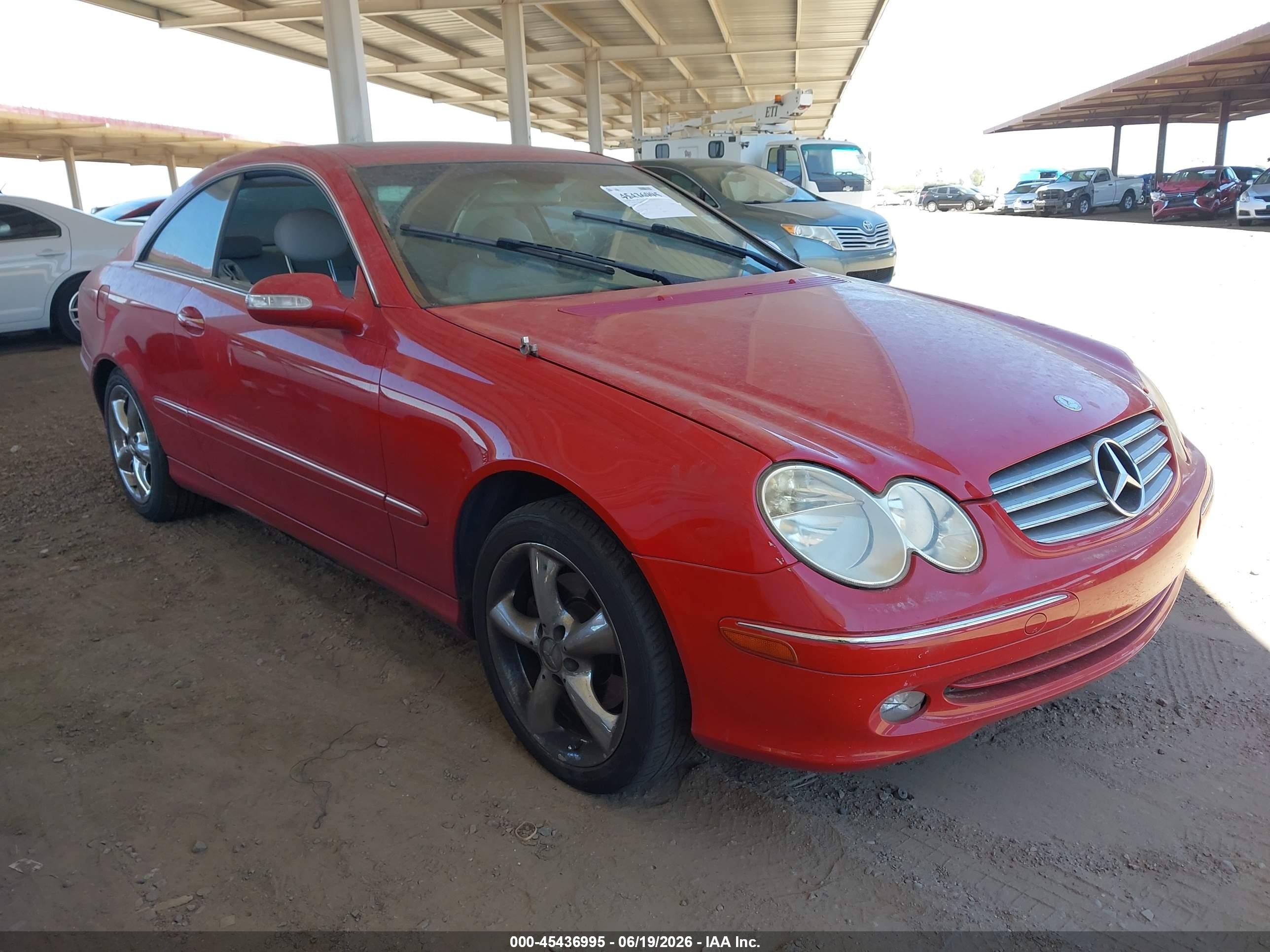 2005 Mercedes-benz Clk 320   Red vin: WDBTJ65J85F147426