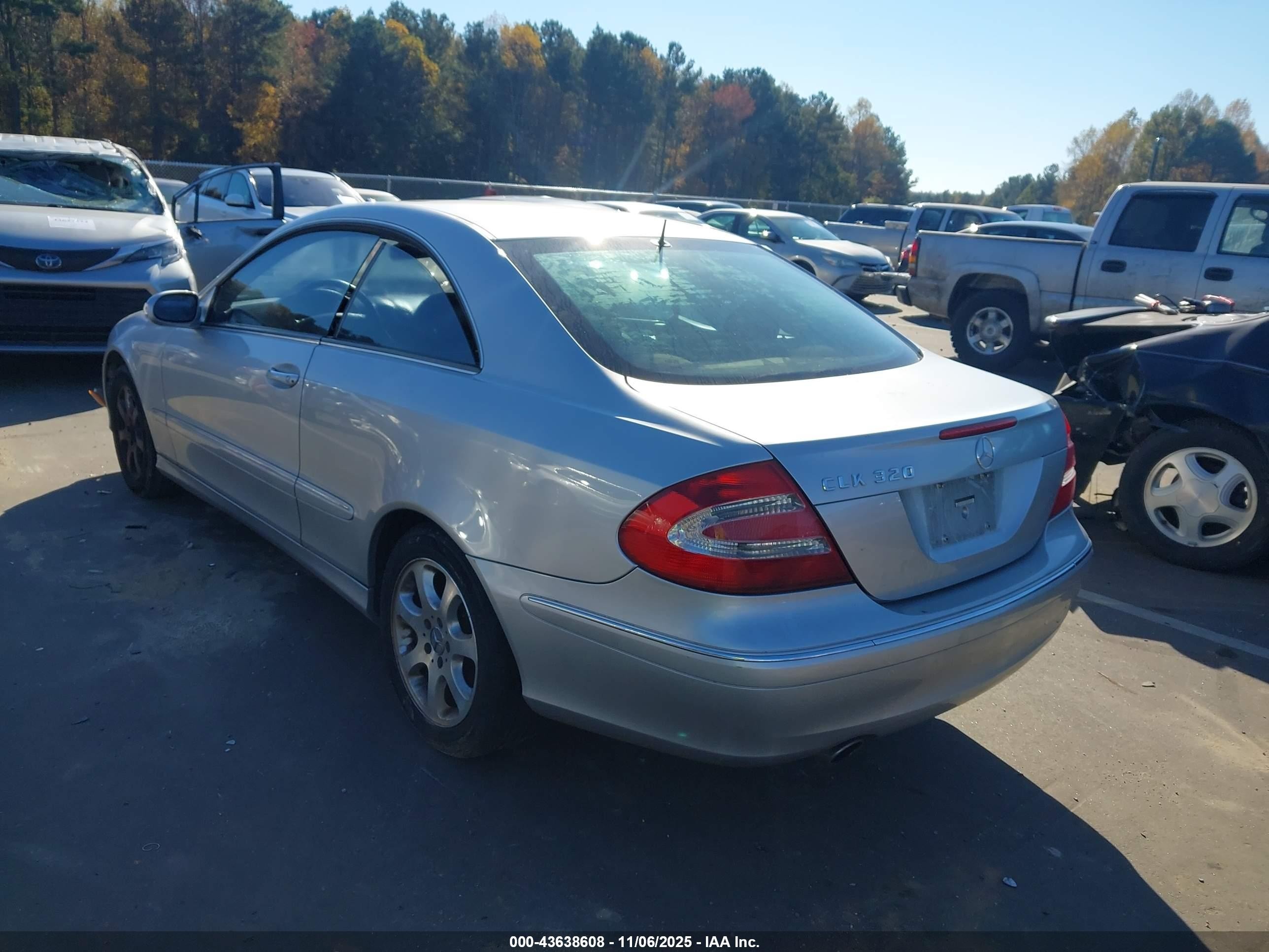 2003 Mercedes-benz Clk 320   Silver vin: WDBTJ65J93F011223