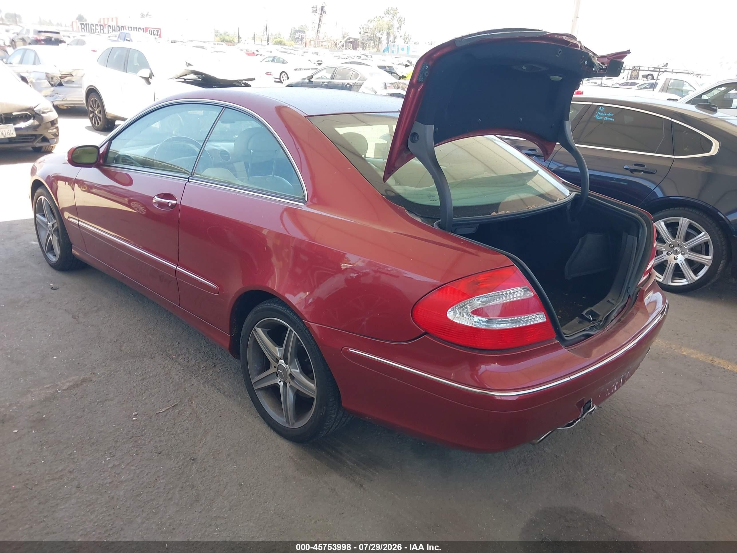2005 Mercedes-benz Clk 320 Burgundy vin: WDBTJ65J95F167104