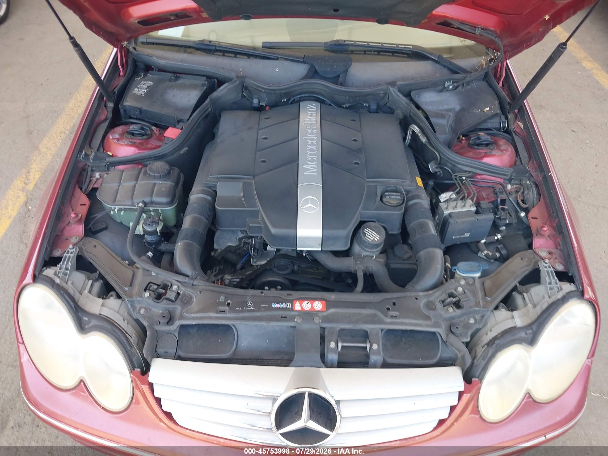 2005 Mercedes-benz Clk 320 Burgundy vin: WDBTJ65J95F167104