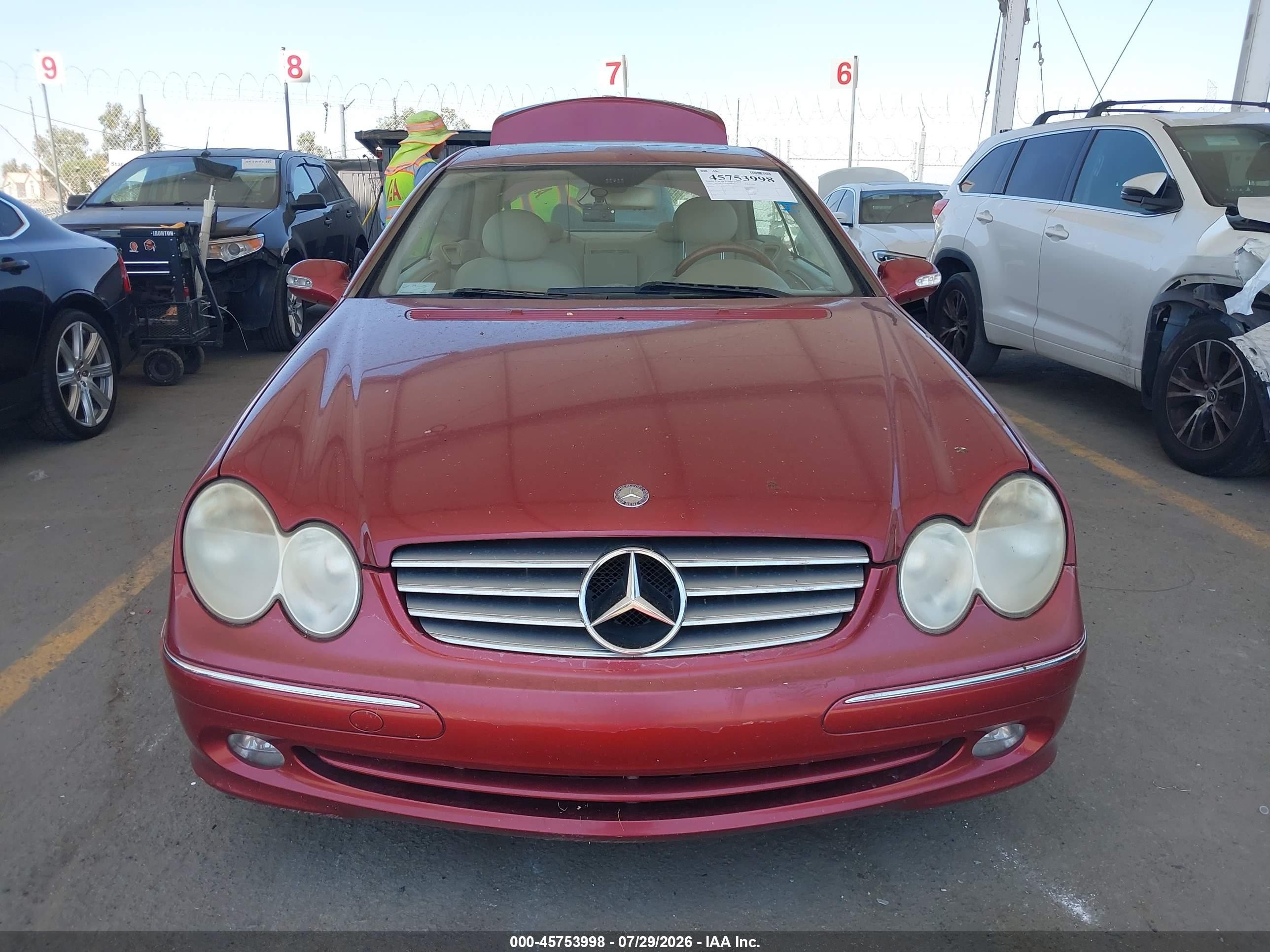 2005 Mercedes-benz Clk 320 Burgundy vin: WDBTJ65J95F167104
