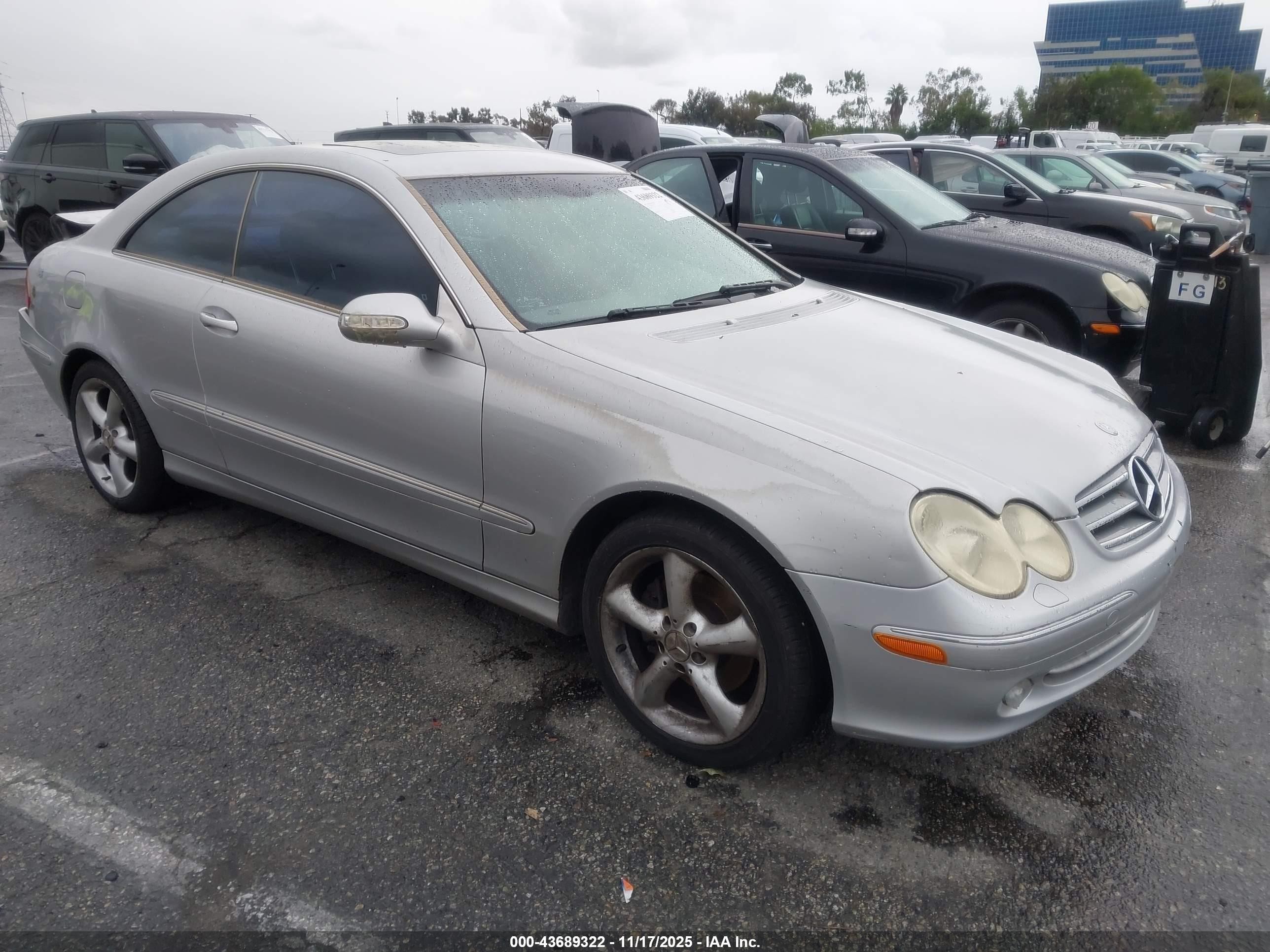 2005 Mercedes-benz Clk 320c Серебряный vin: WDBTJ65JX5F139957
