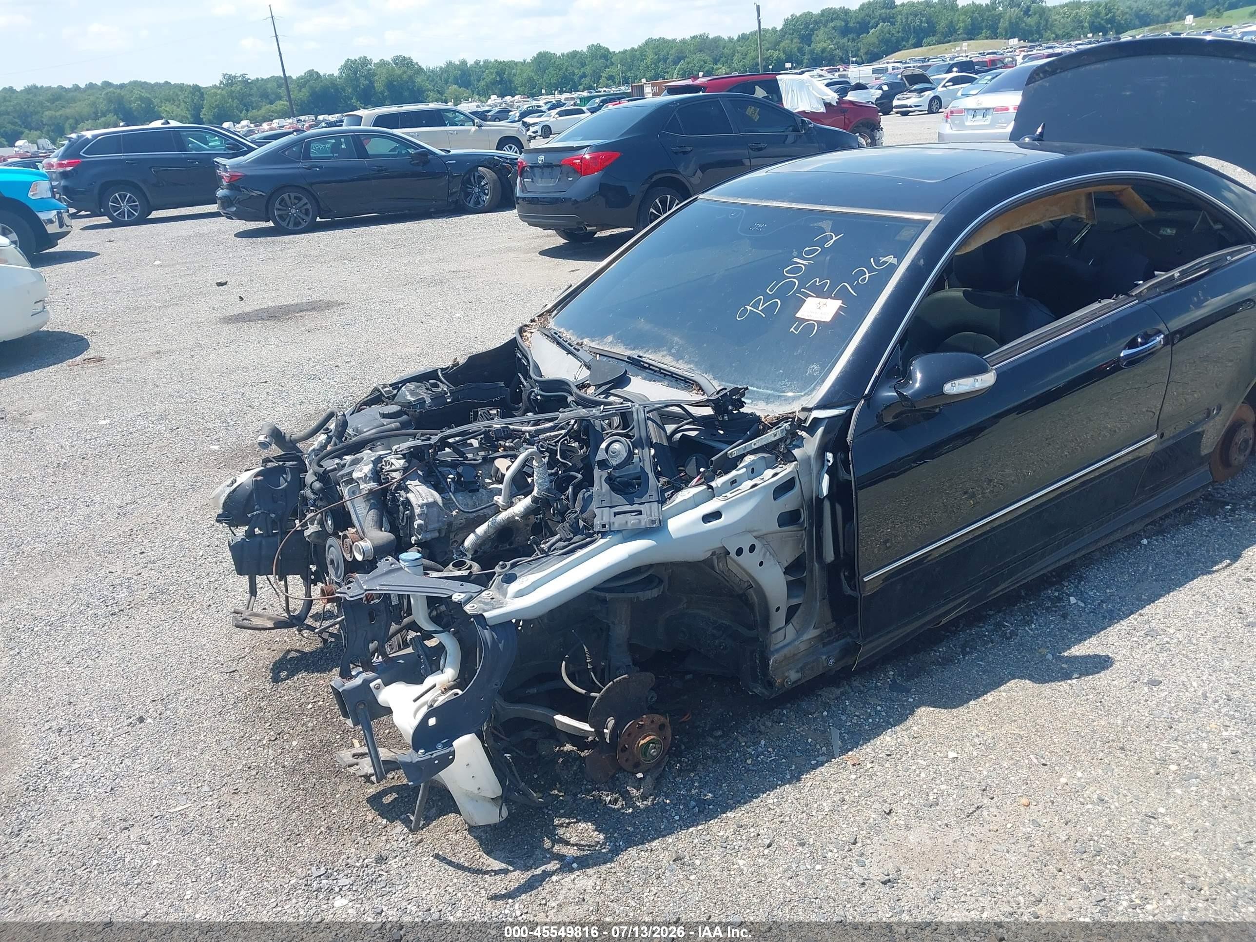 2007 Mercedes-benz Clk 550   Black vin: WDBTJ72H47F214291