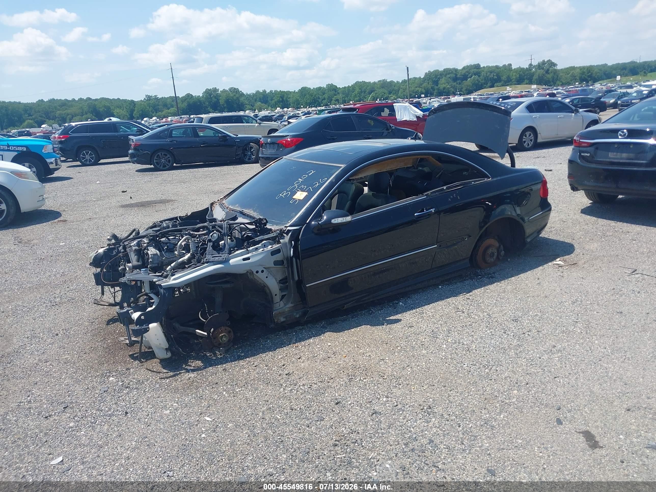 2007 Mercedes-benz Clk 550   Black vin: WDBTJ72H47F214291