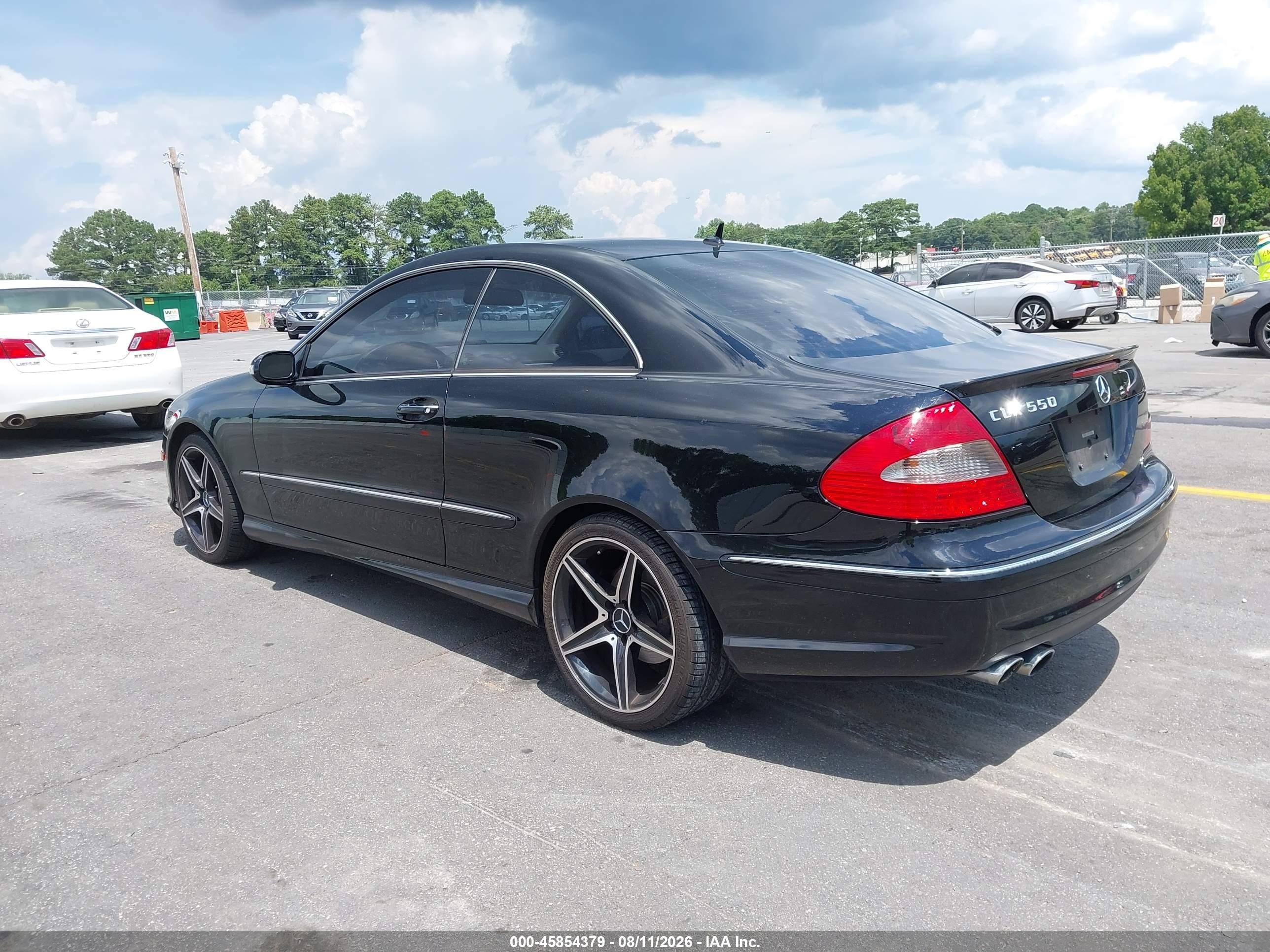 2008 Mercedes-benz Clk 550 Черный vin: WDBTJ72H48F240729