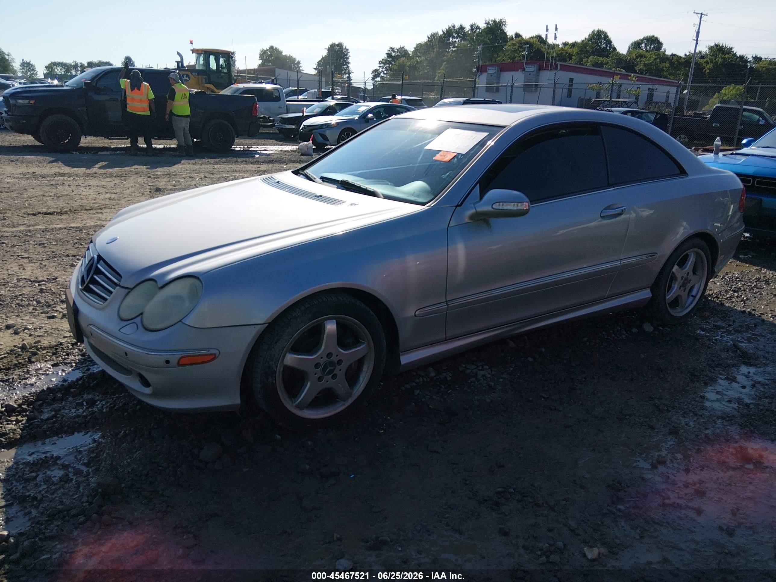 2003 Mercedes-benz Clk 500 Silver vin: WDBTJ75J03F053799