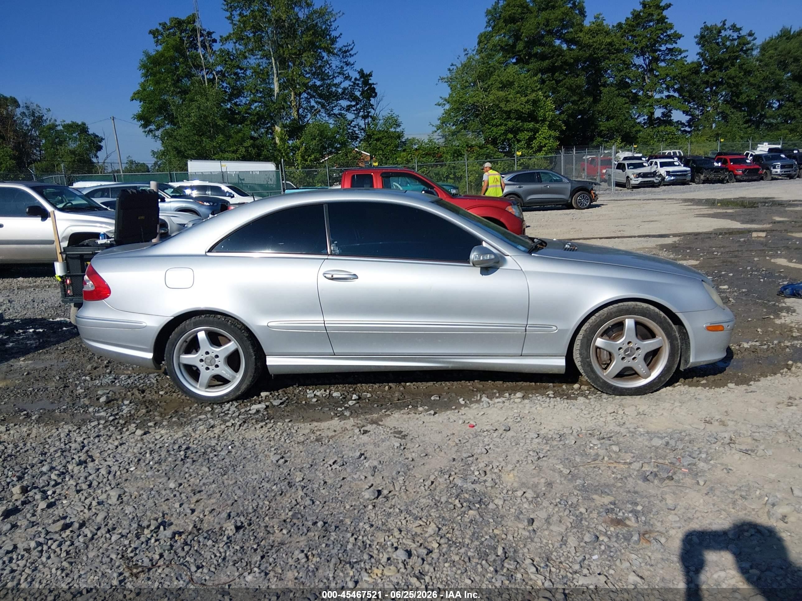 2003 Mercedes-benz Clk 500 Silver vin: WDBTJ75J03F053799