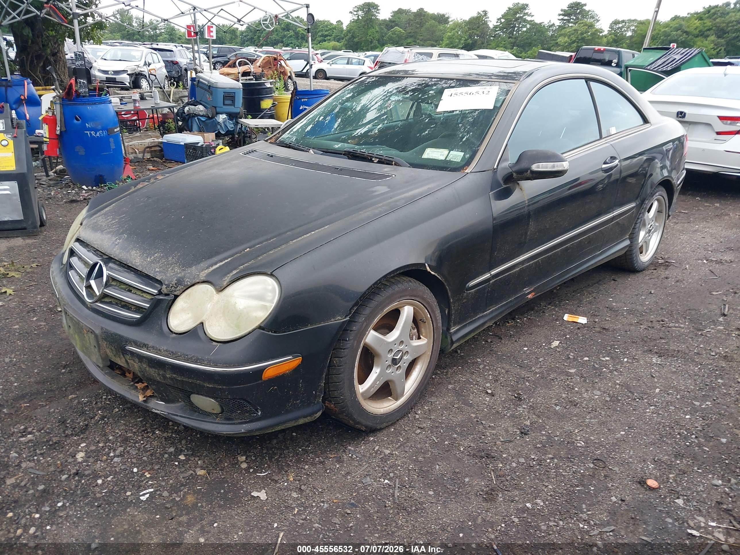 2004 Mercedes-benz Clk 500 Black vin: WDBTJ75J44F077783