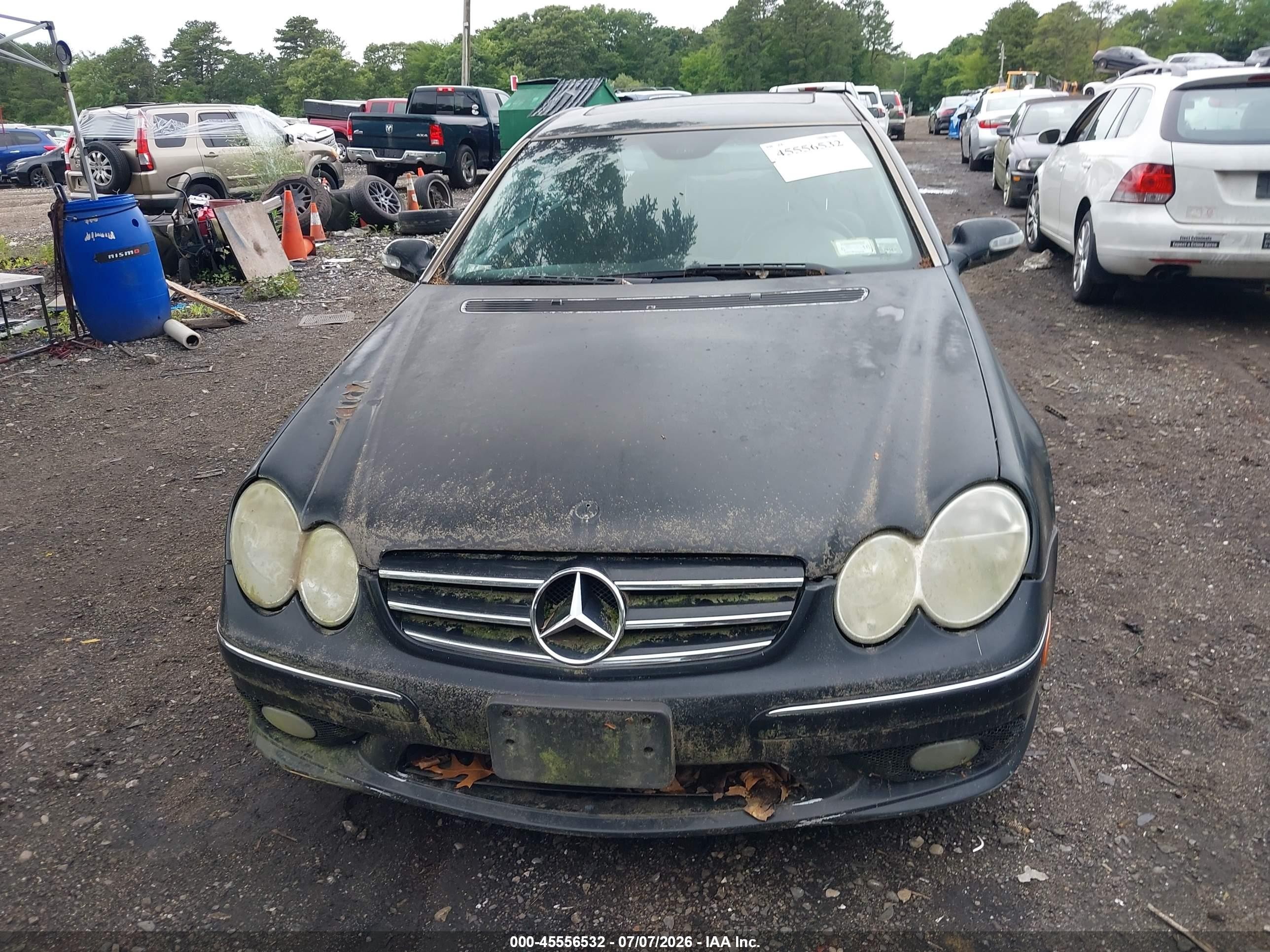 2004 Mercedes-benz Clk 500 Black vin: WDBTJ75J44F077783