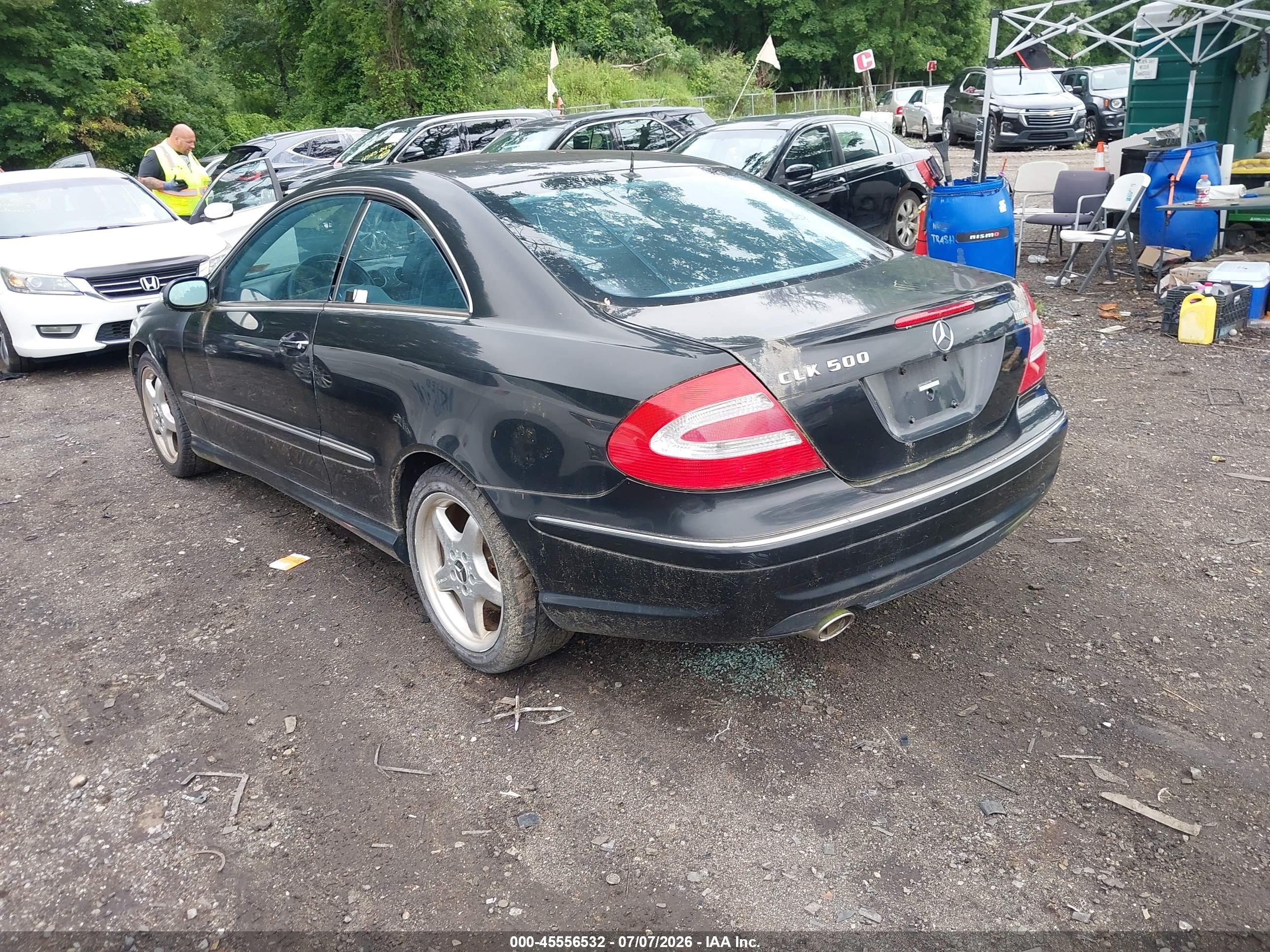 2004 Mercedes-benz Clk 500 Black vin: WDBTJ75J44F077783