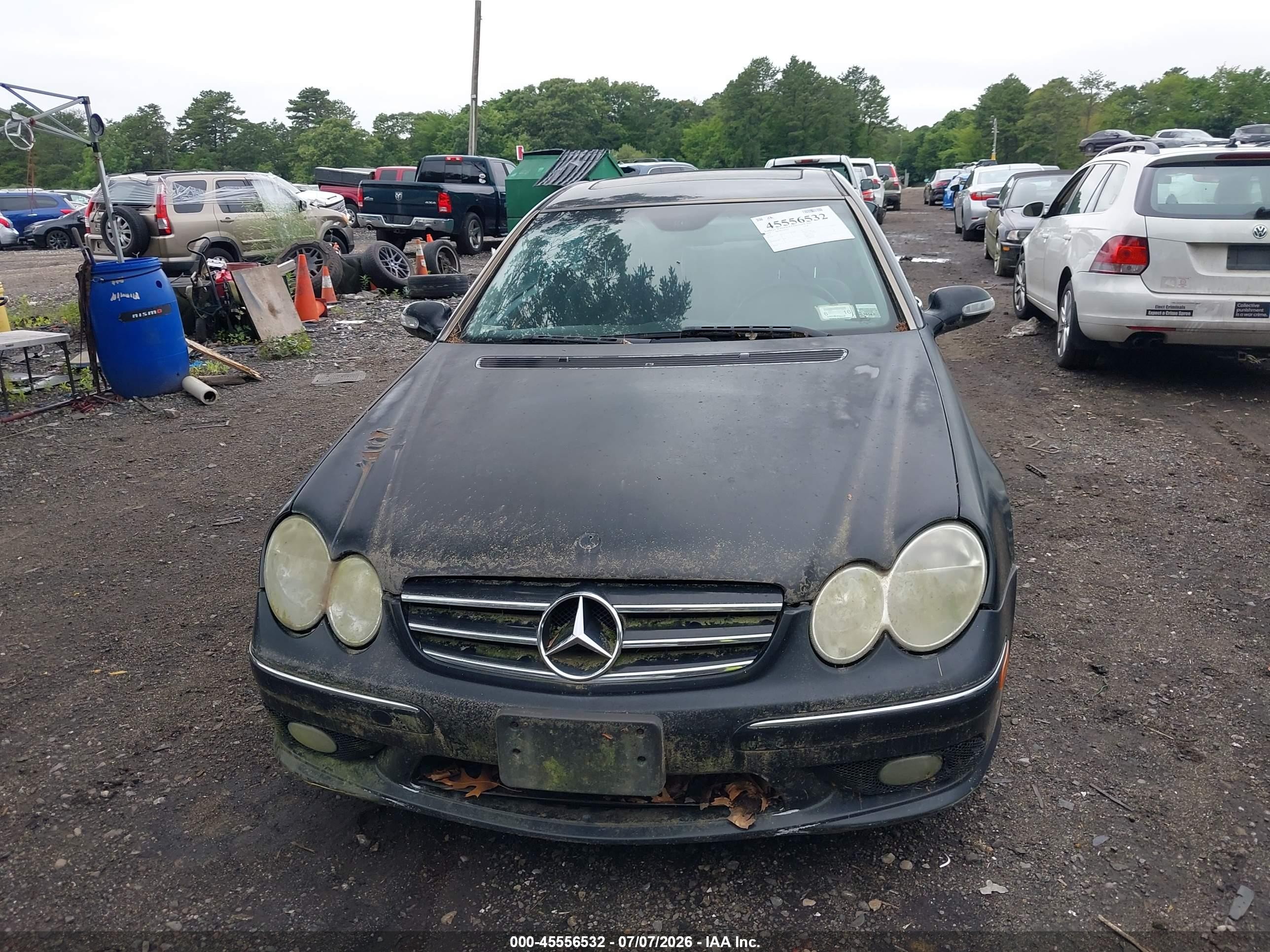 2004 Mercedes-benz Clk 500 Black vin: WDBTJ75J44F077783