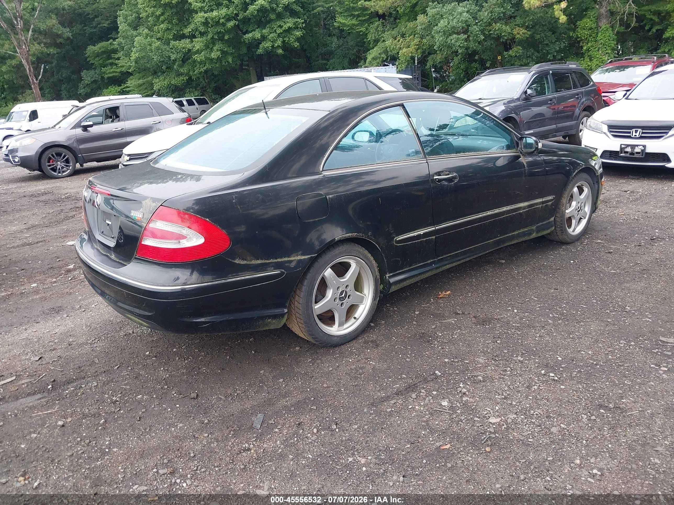 2004 Mercedes-benz Clk 500 Black vin: WDBTJ75J44F077783