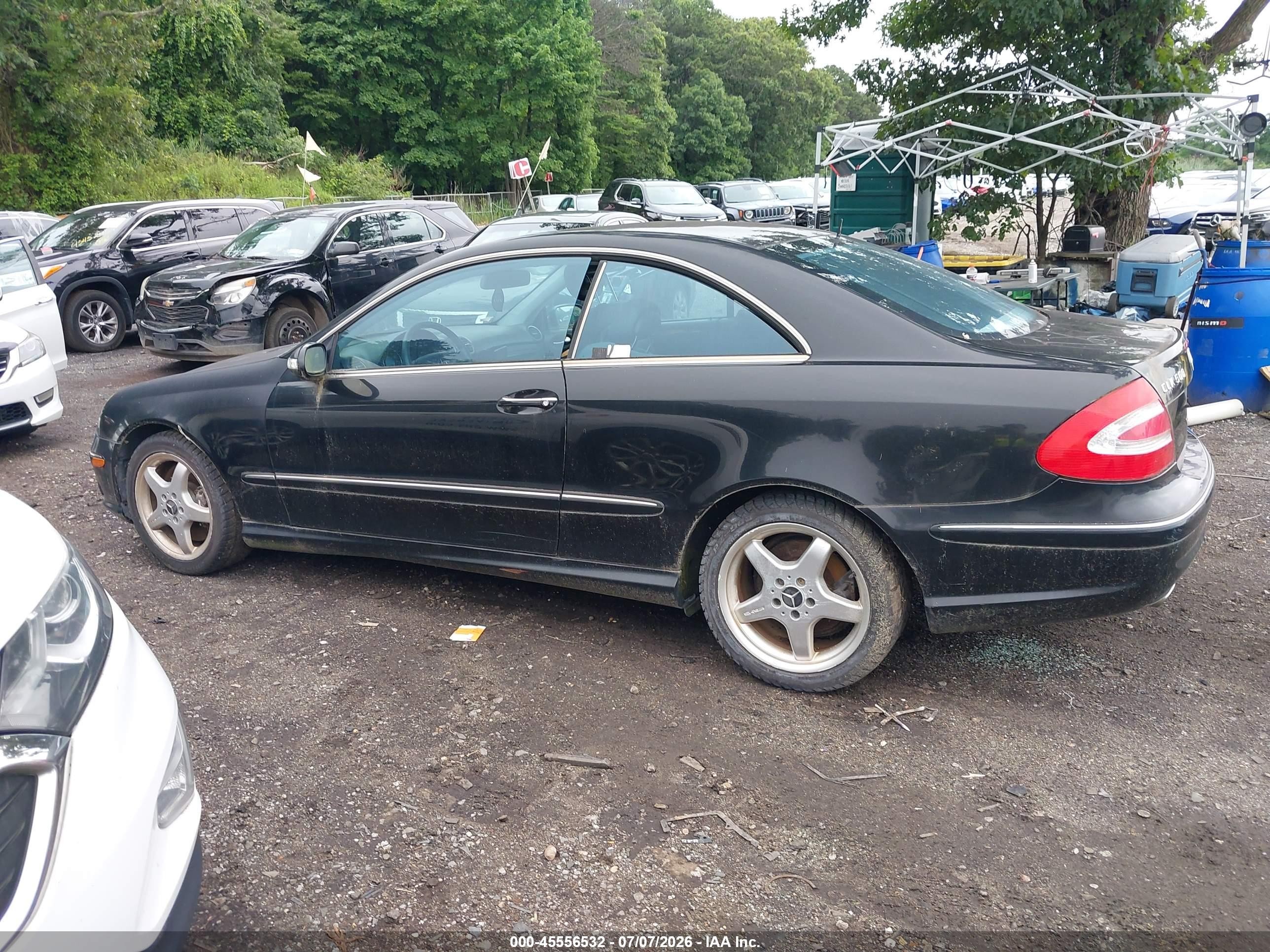 2004 Mercedes-benz Clk 500 Black vin: WDBTJ75J44F077783